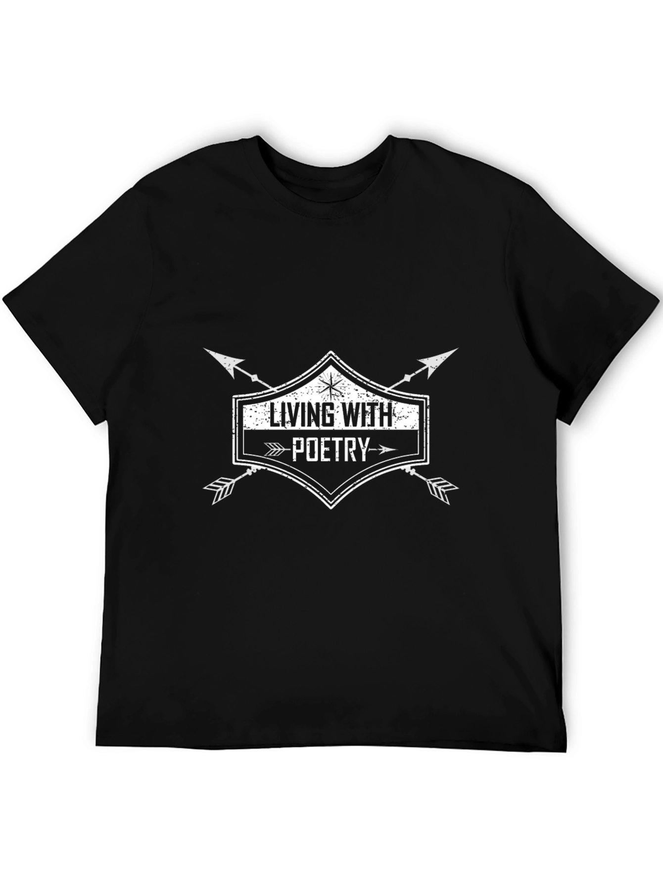 Camiseta Negra: Viviendo con Poesía
