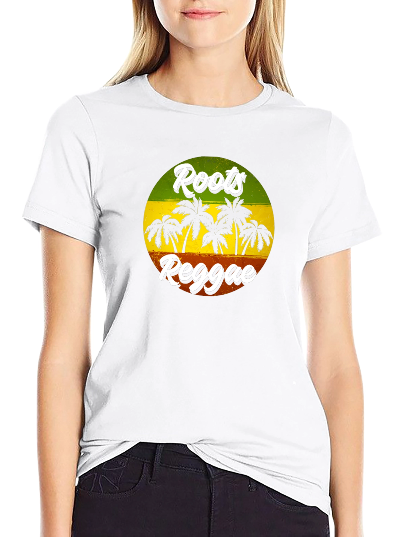 Camiseta Roots Reggae con Diseño de Islas