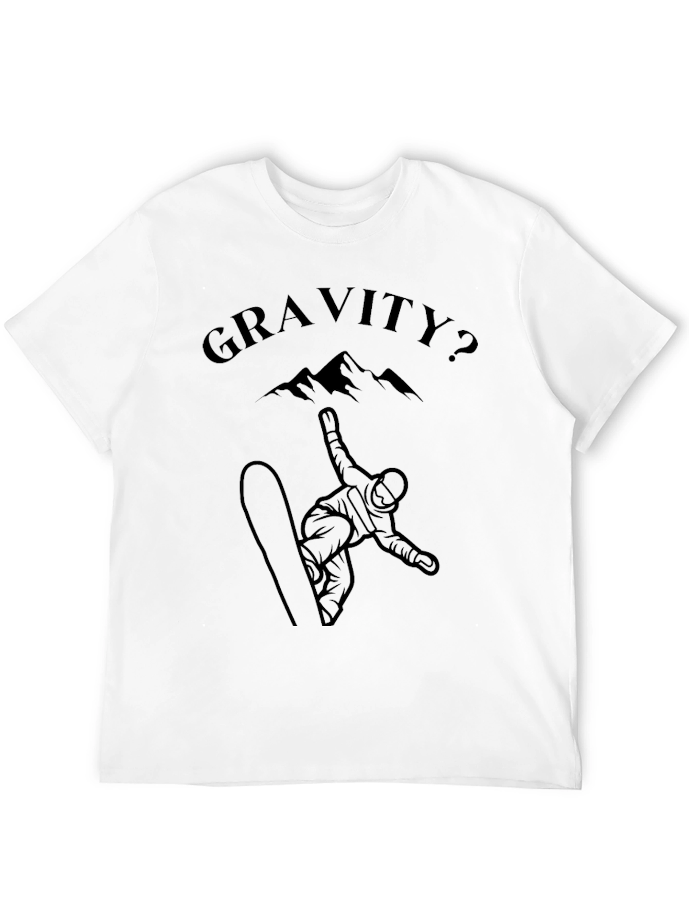 Camiseta Negra ¿Gravedad? Snowboard