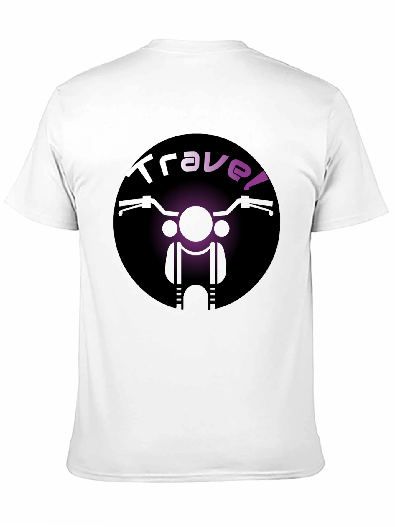 Camiseta Negra Travel Motocicleta Unisex