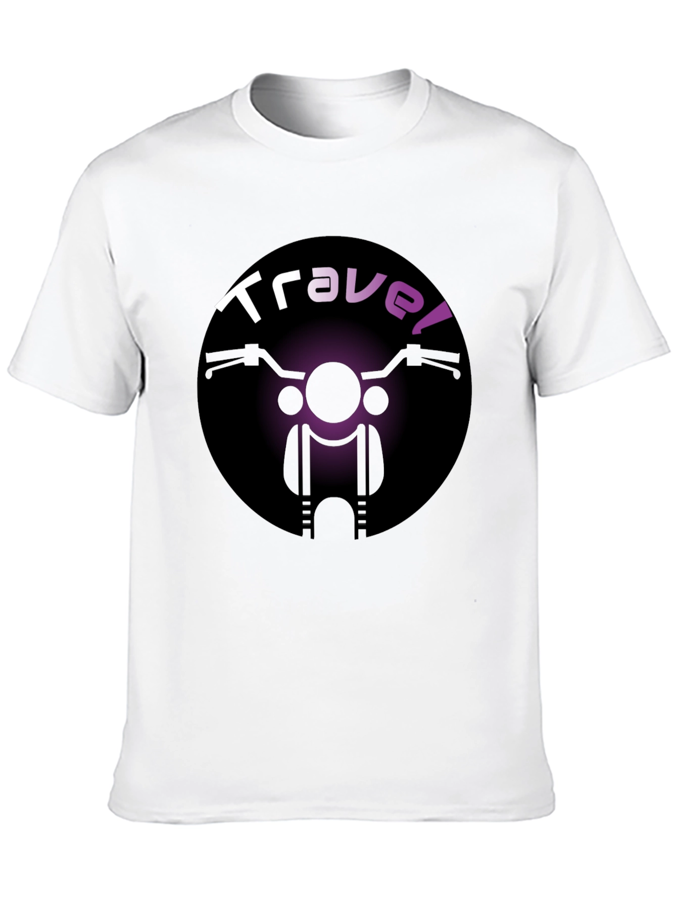 Camiseta Negra Travel Motocicleta Unisex