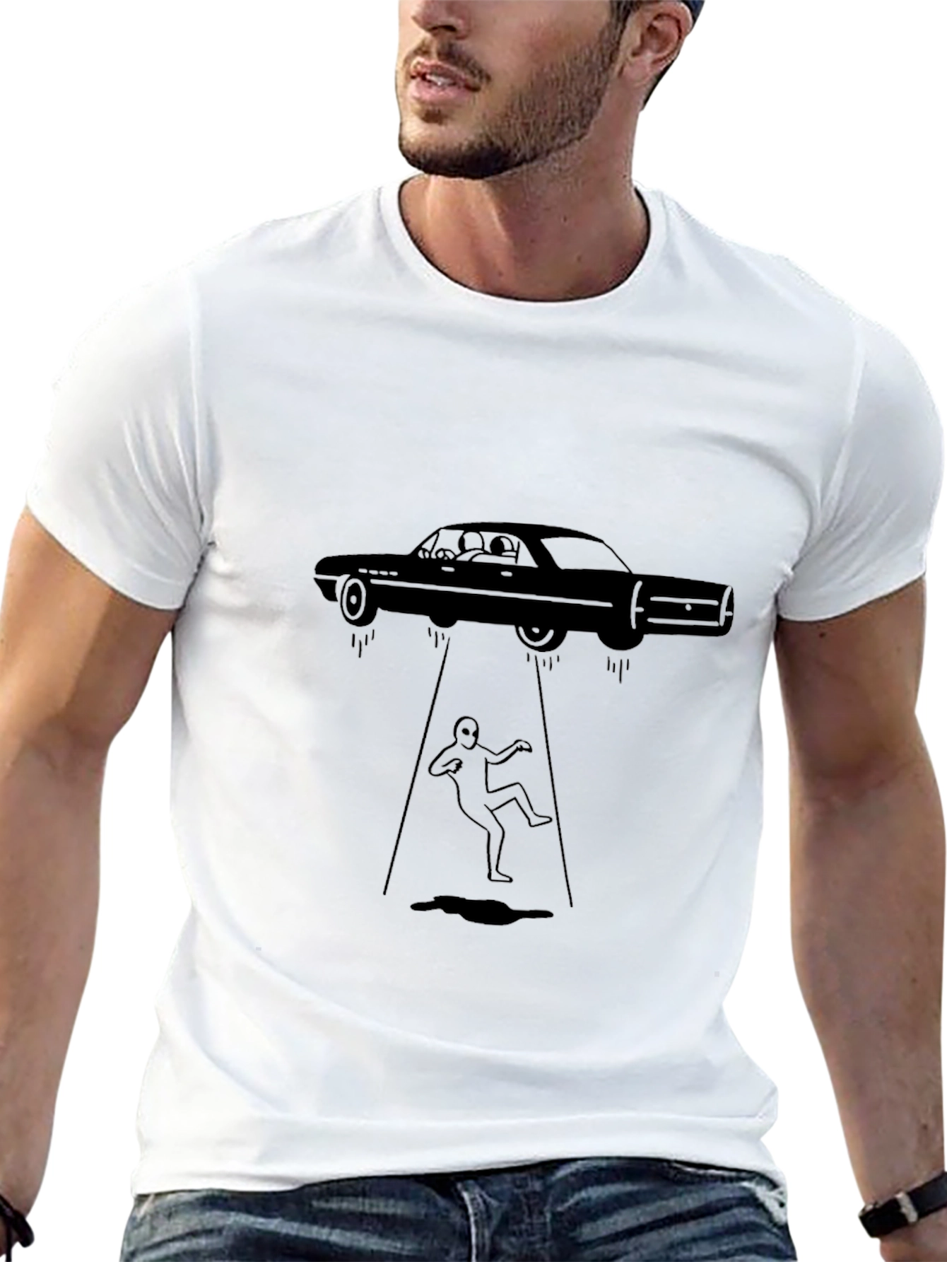 Camiseta Negra: Abducción Automovilística