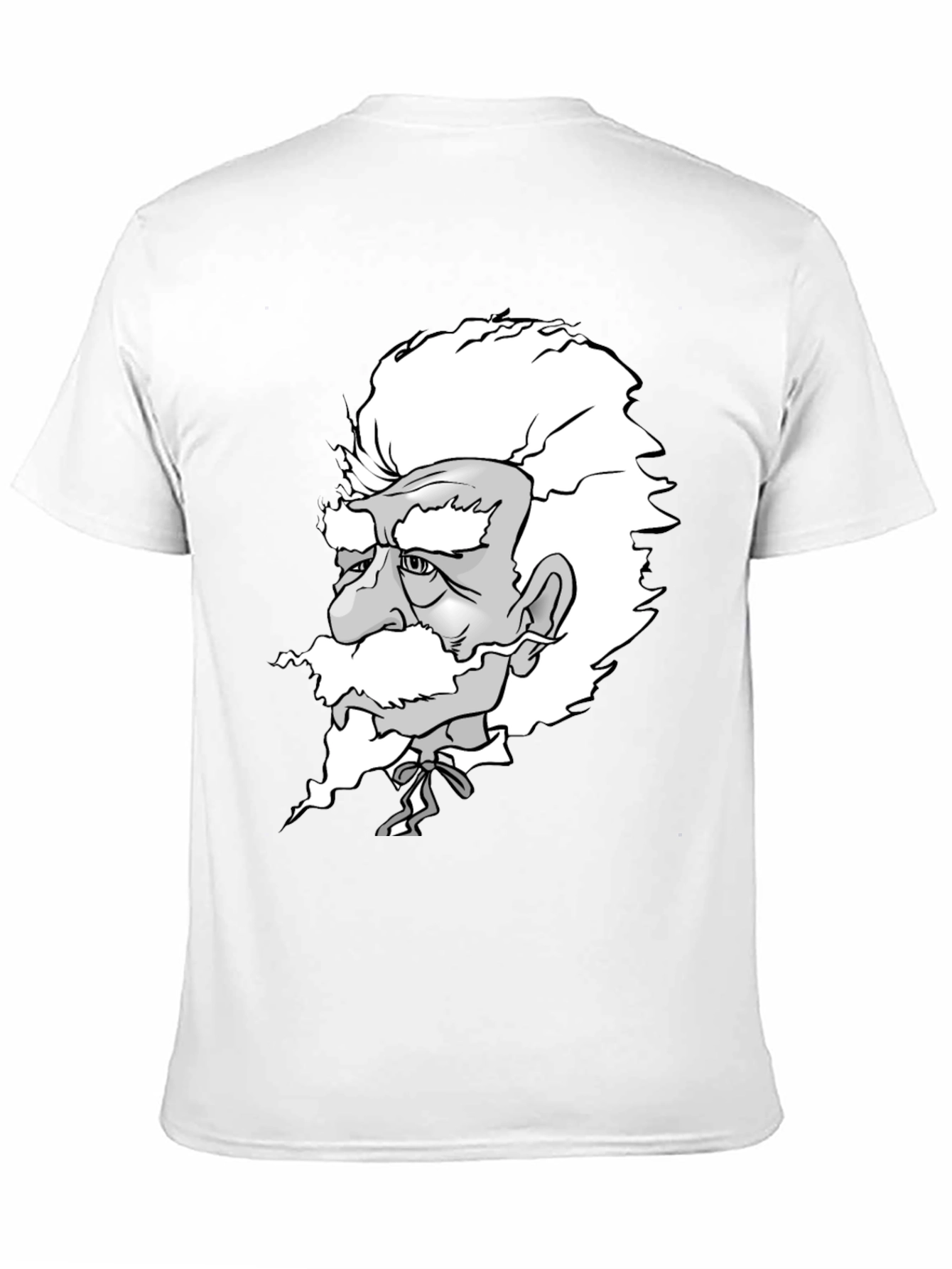 Camiseta Negra con Diseño de Científico Caricaturizado