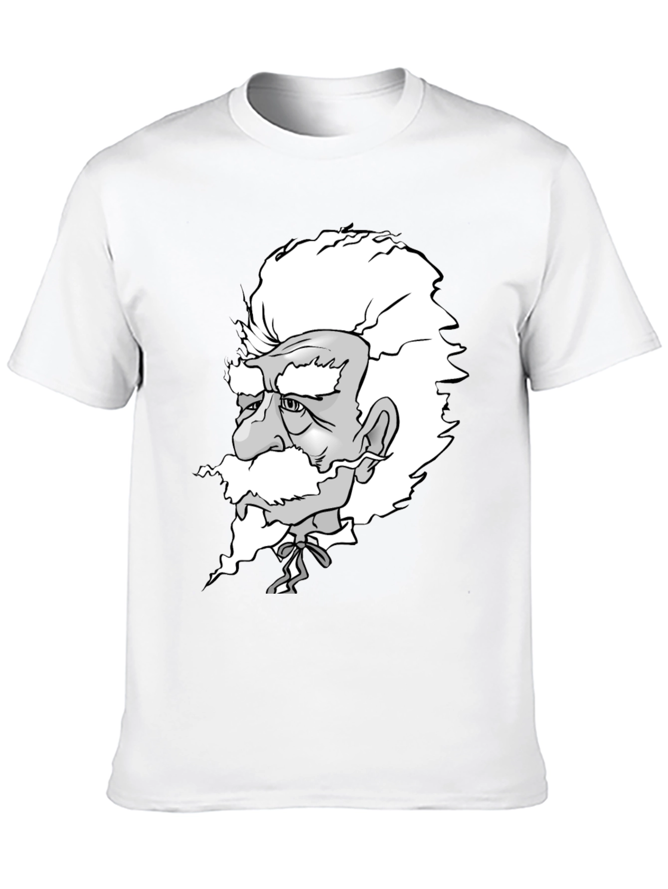 Camiseta Negra con Diseño de Científico Caricaturizado