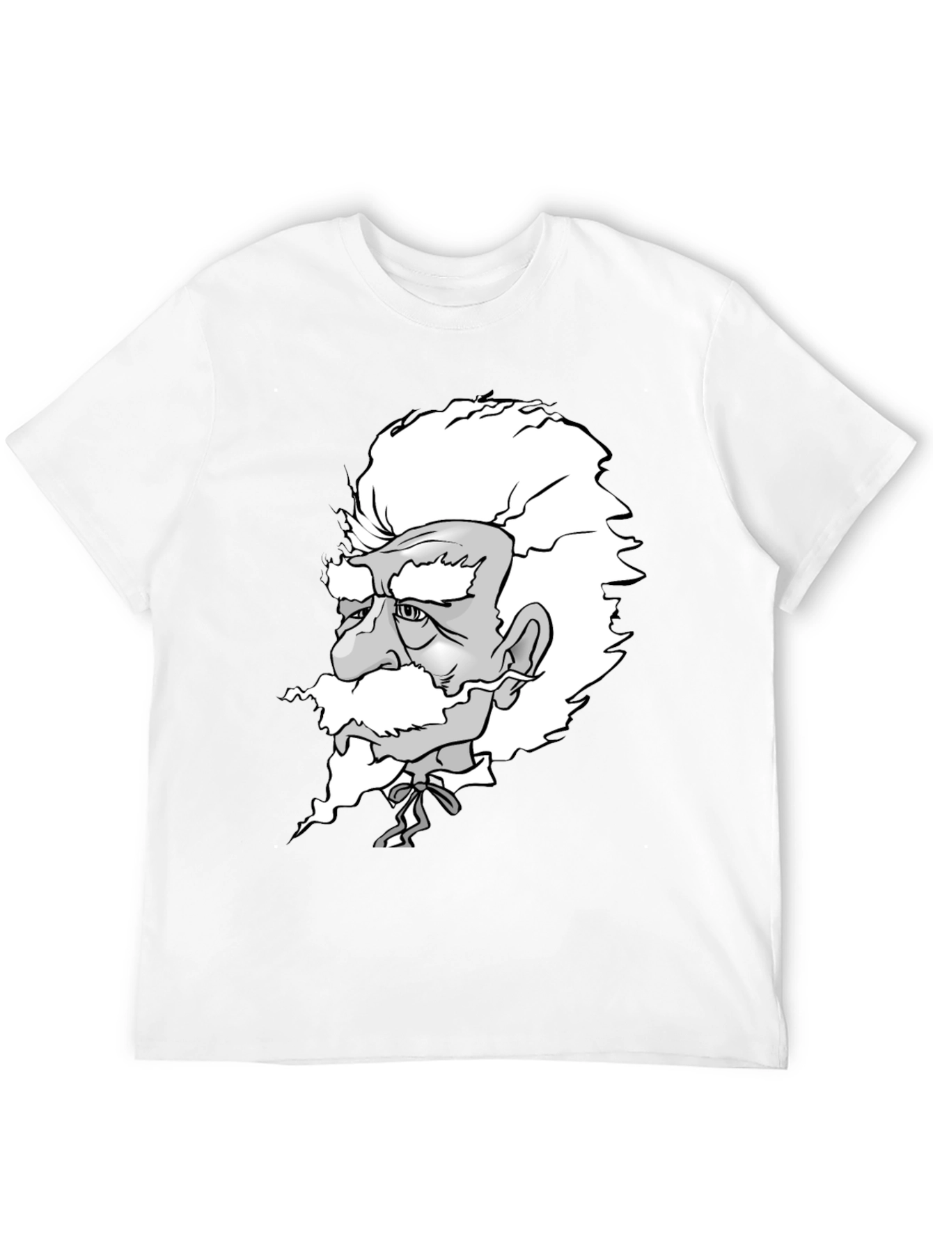 Camiseta Negra con Diseño de Científico Caricaturizado