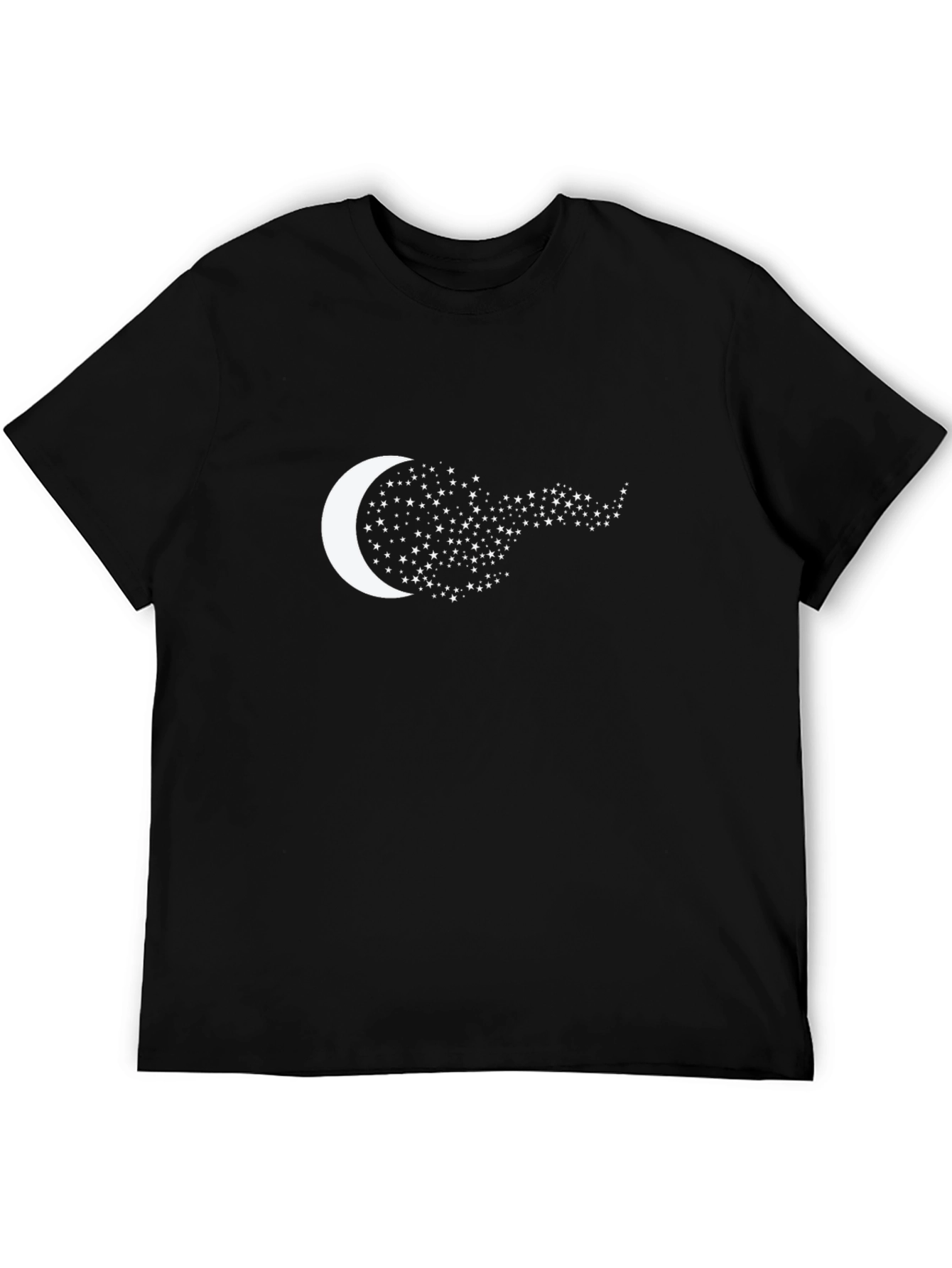 Camiseta Negra con Luna y Estrellas
