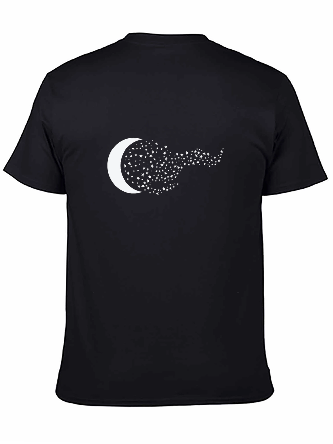 Camiseta Negra con Luna y Estrellas
