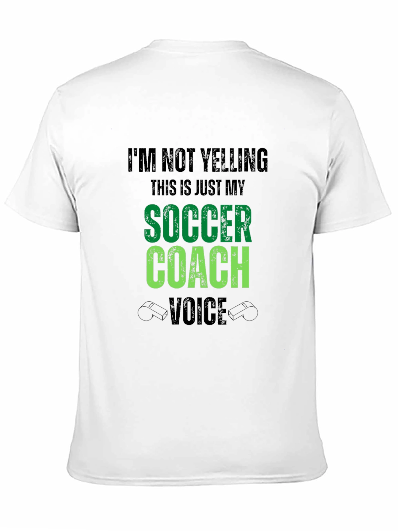 Camiseta Negra: Voz de Entrenador de Fútbol