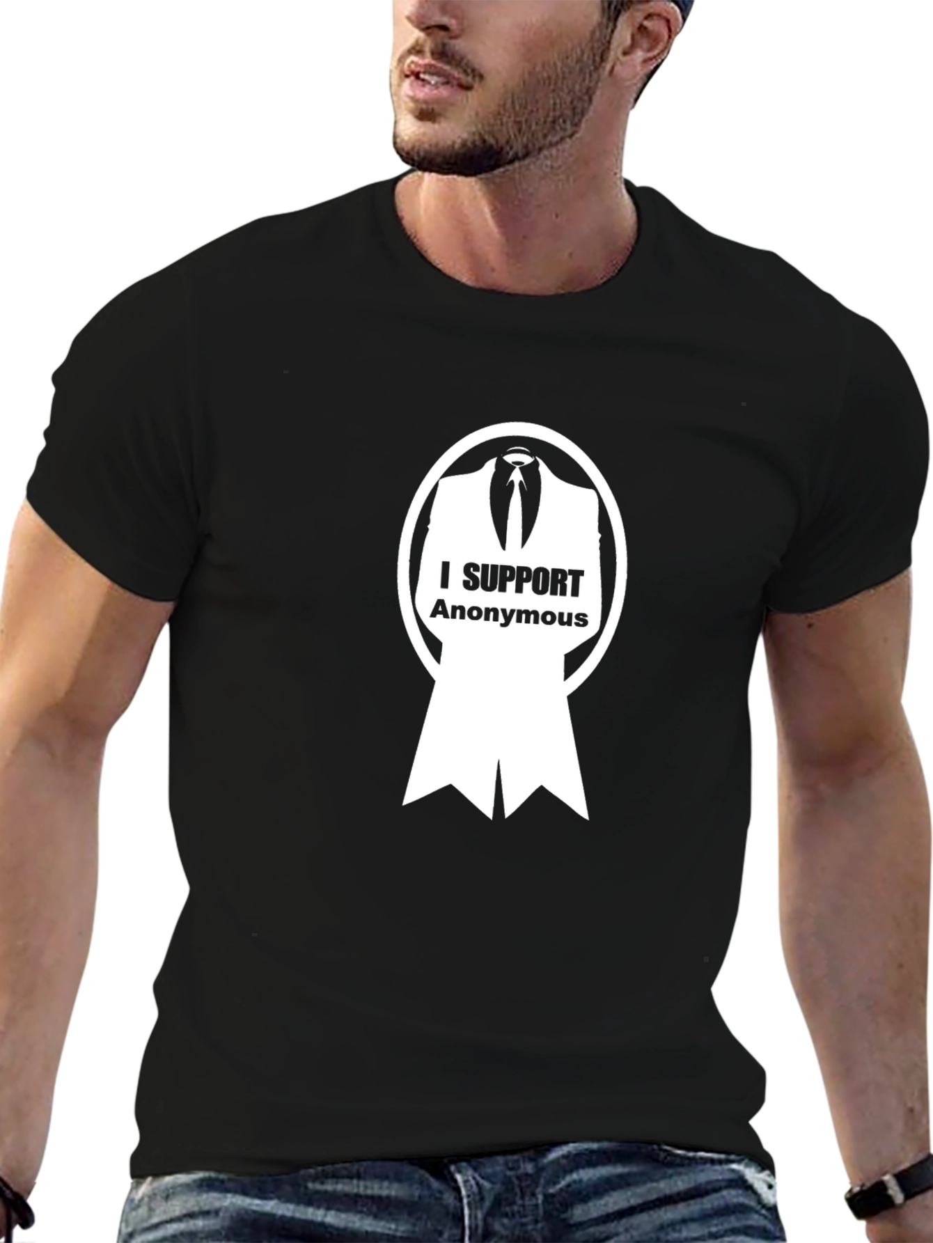 Camiseta Negra: Apoyo a Anonymous