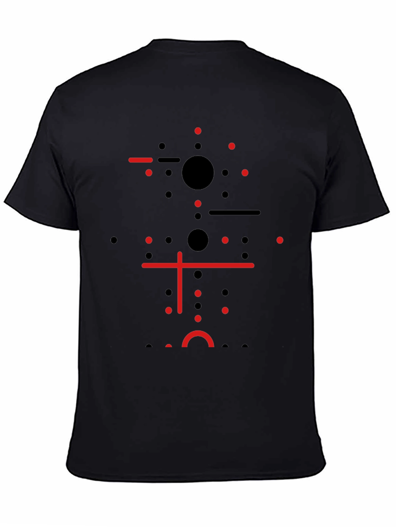 Camiseta Negra Diseño Geométrico Moderno