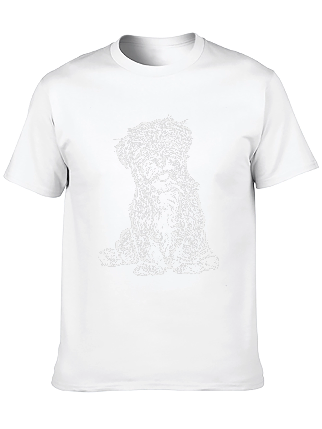 Camiseta Negra con Diseño de Perrito Terrier