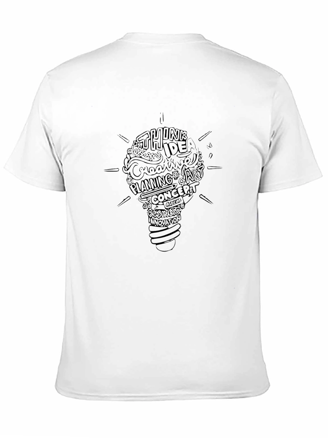Camiseta Negra Hombre - Diseño Lluvia de Ideas