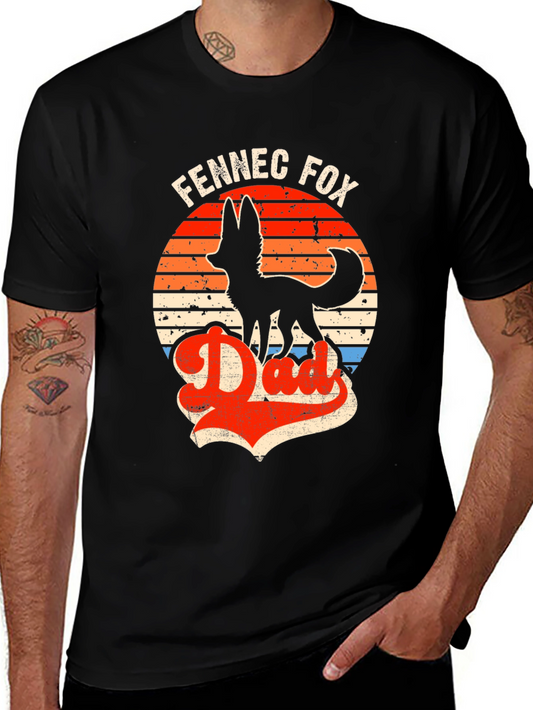 Camiseta Negra Fennec Fox Dad