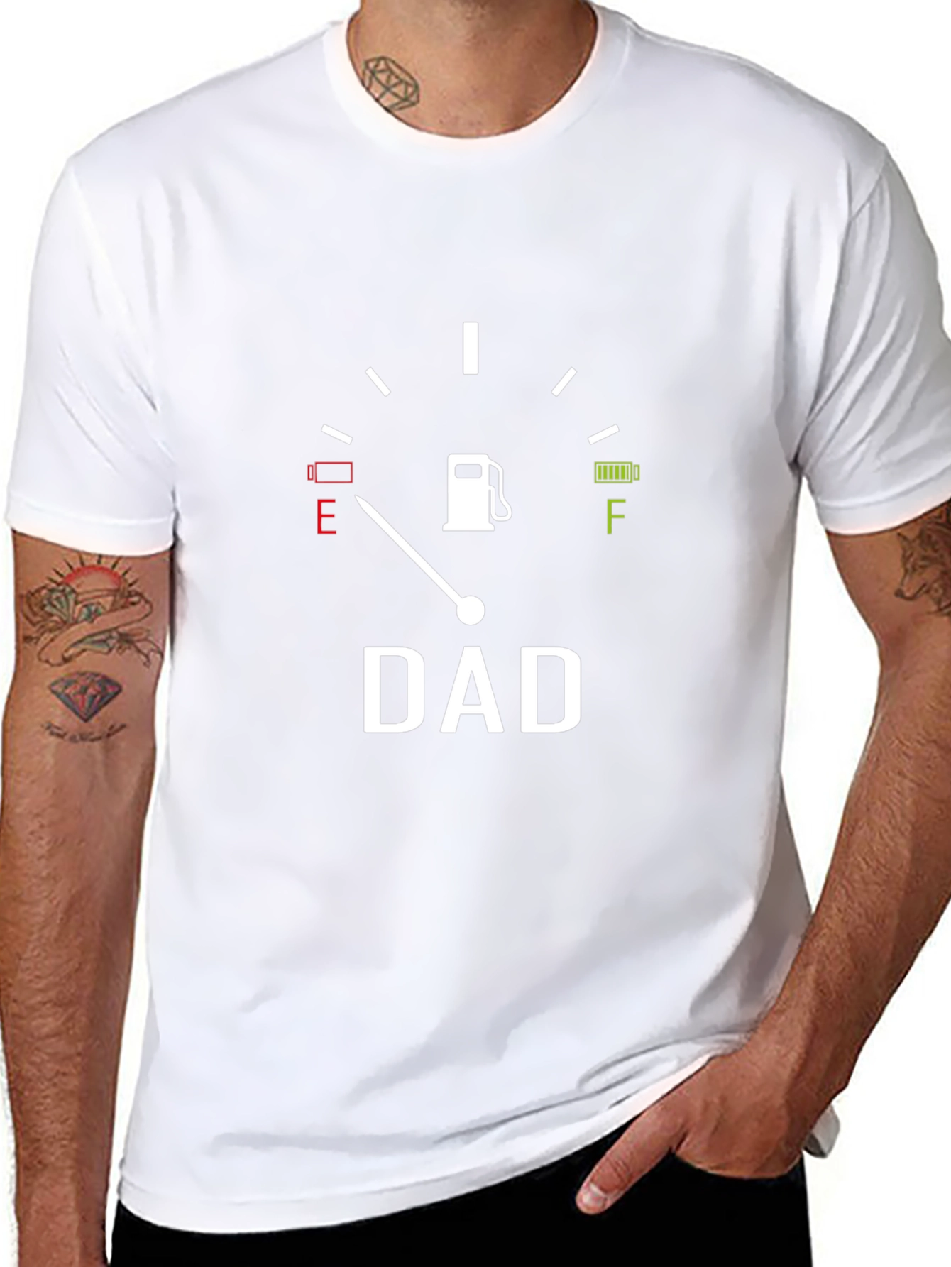 Camiseta Negra Hombre DAD Indicador Gasolina