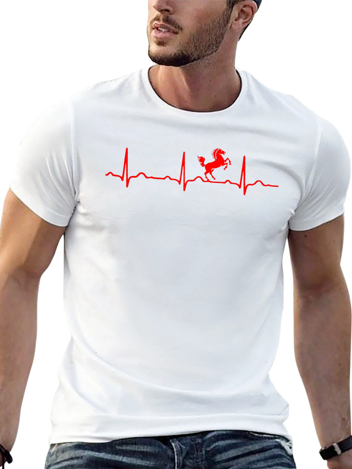 Ferrari Heartbeat T-Shirt - Mens Black Tee