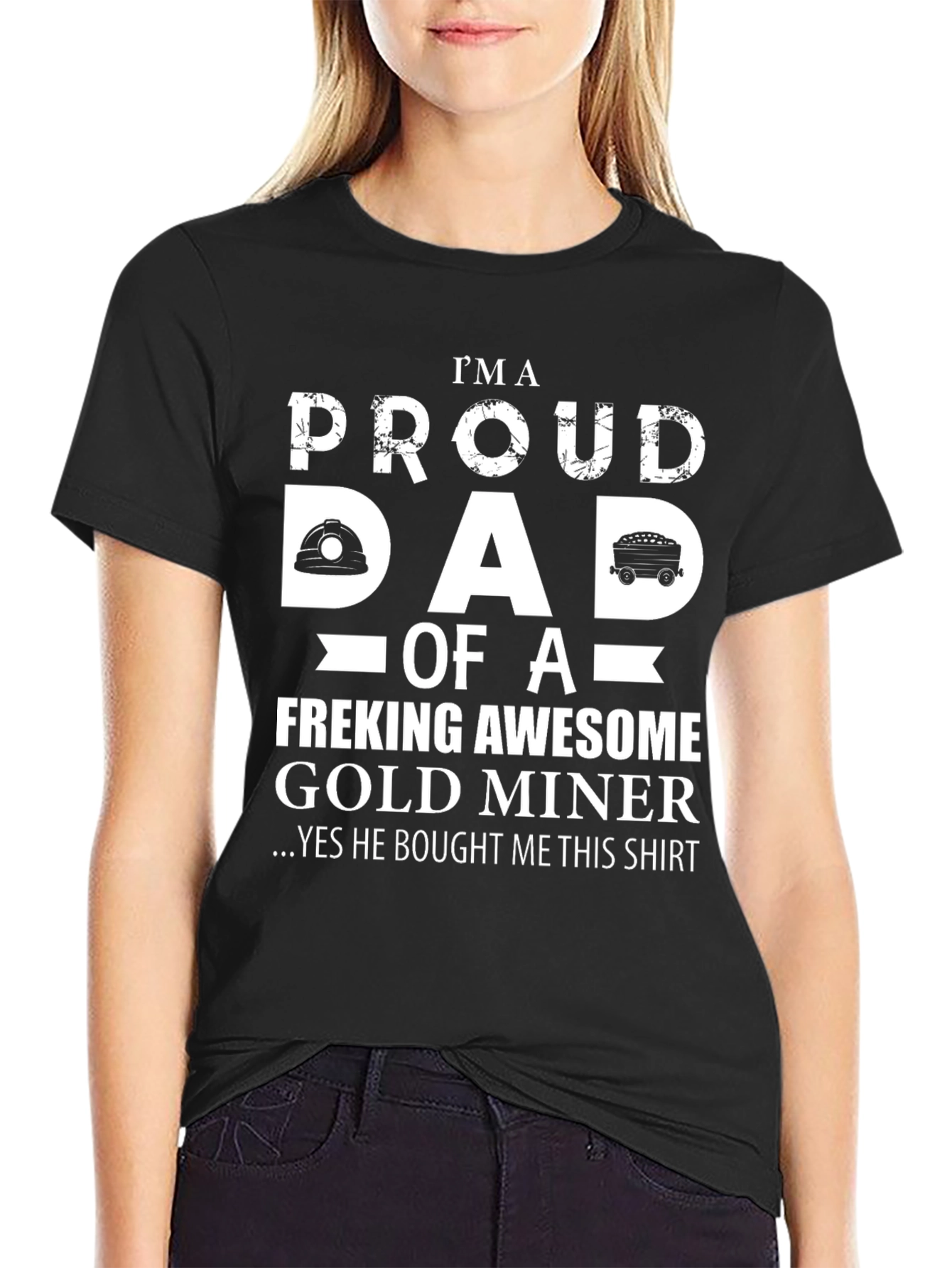 Camiseta Papá Orgulloso de Minero de Oro