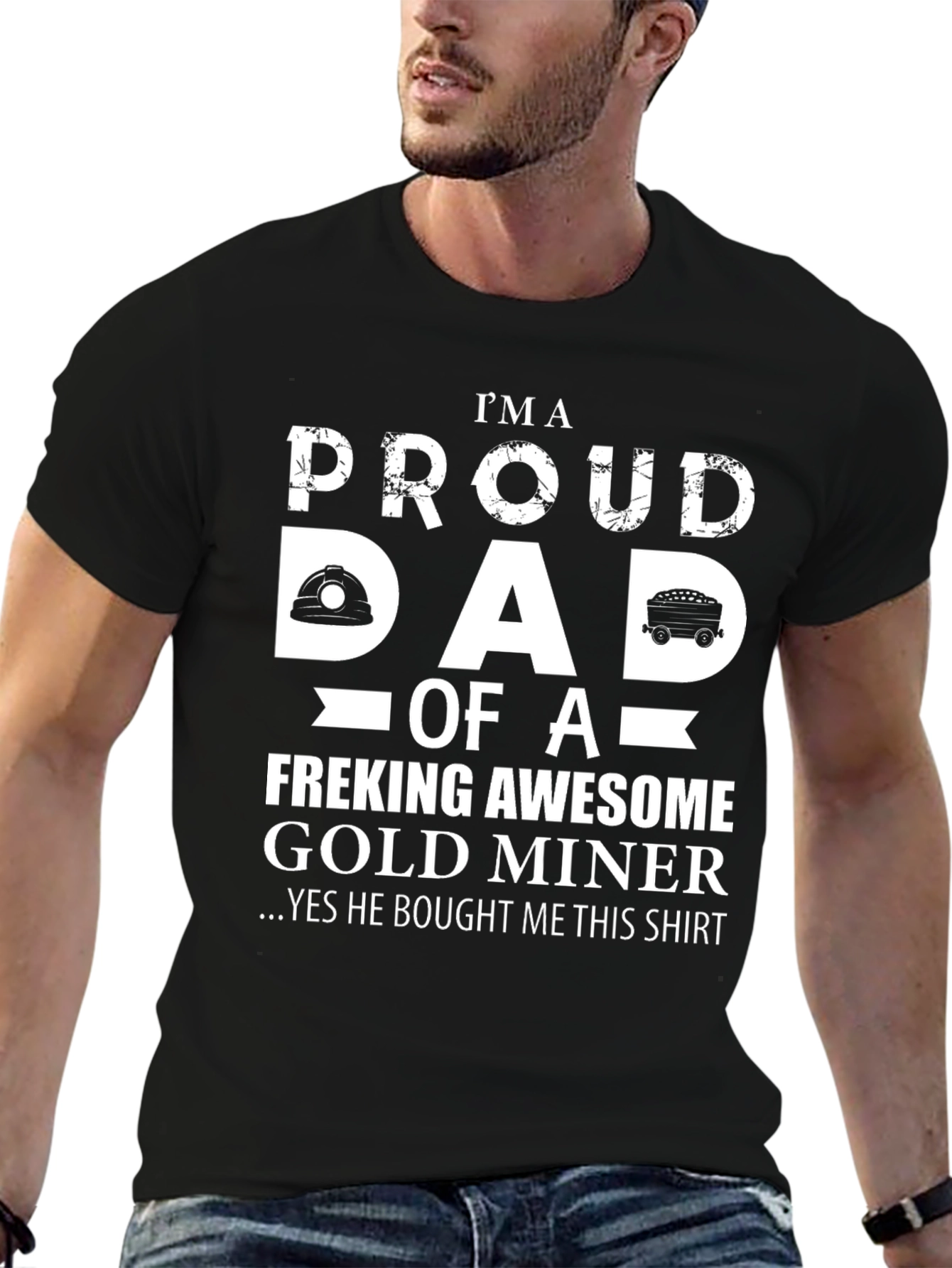 Camiseta Papá Orgulloso de Minero de Oro