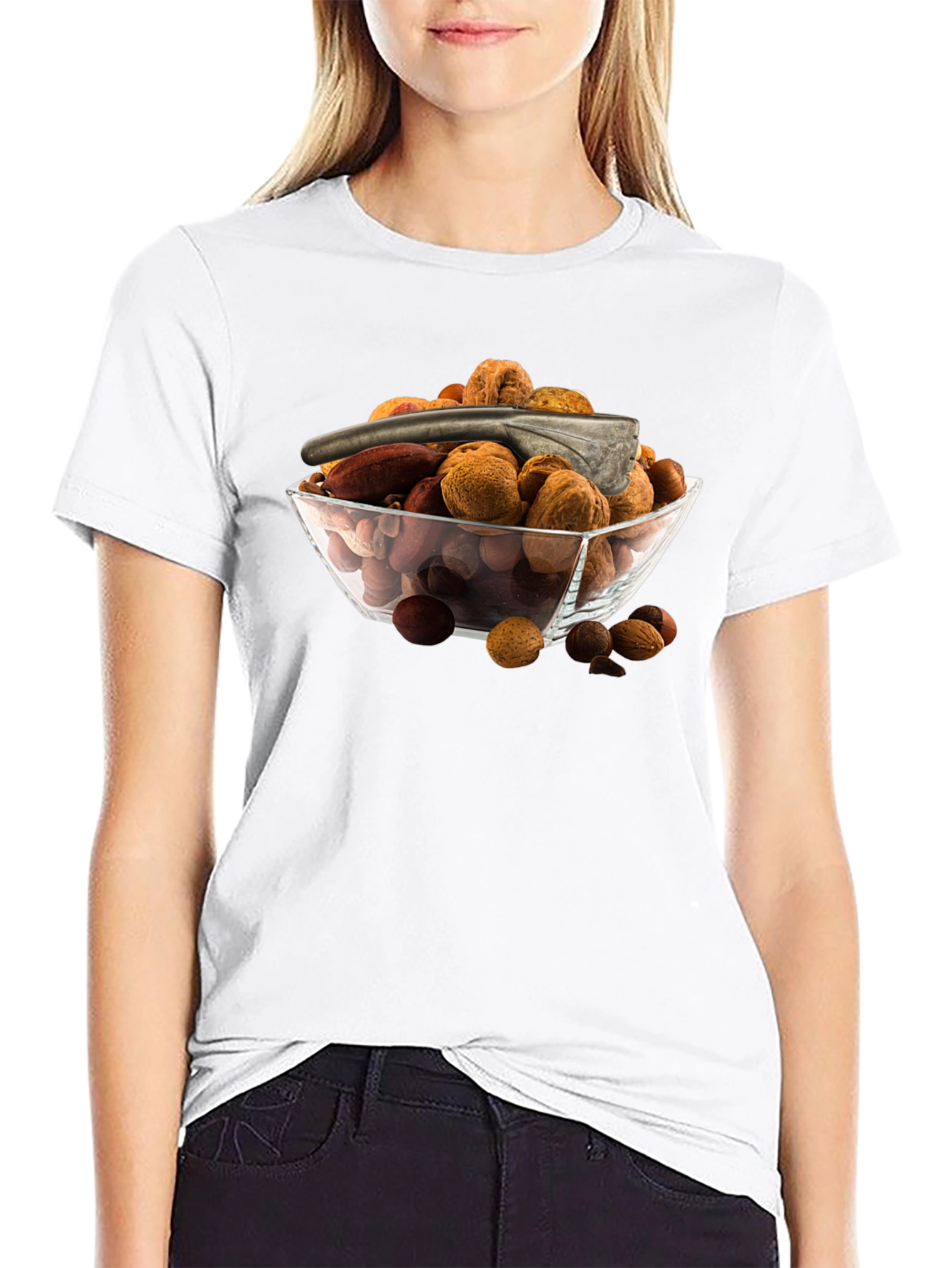 Camiseta Negra con Bol de Frutos Secos