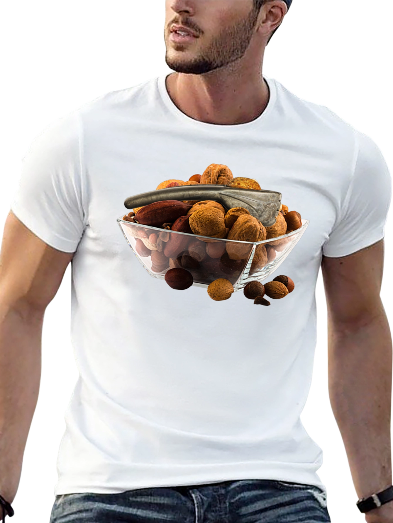 Camiseta Negra con Bol de Frutos Secos