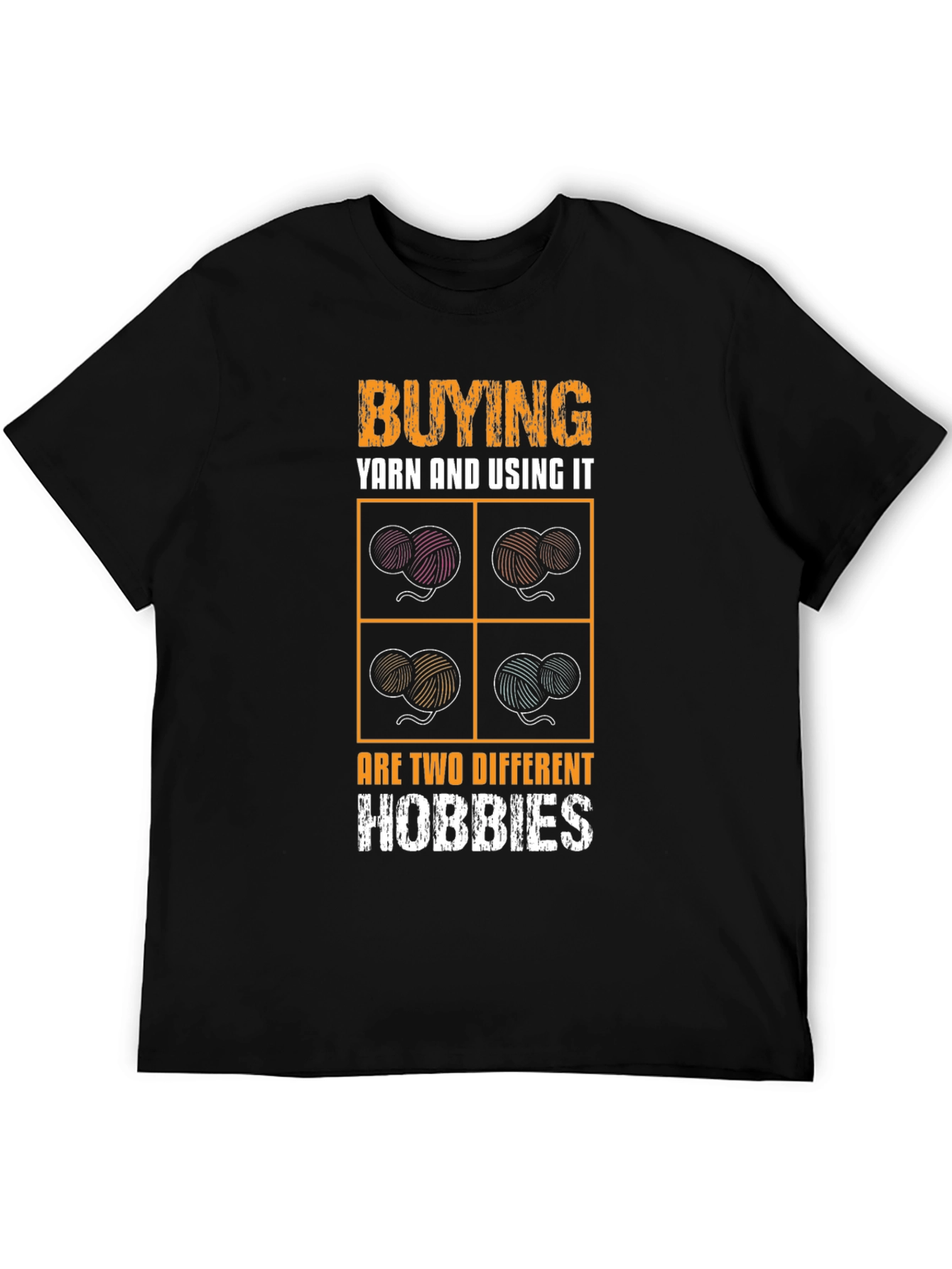 Camiseta Negra Humorística Hobbies Lana