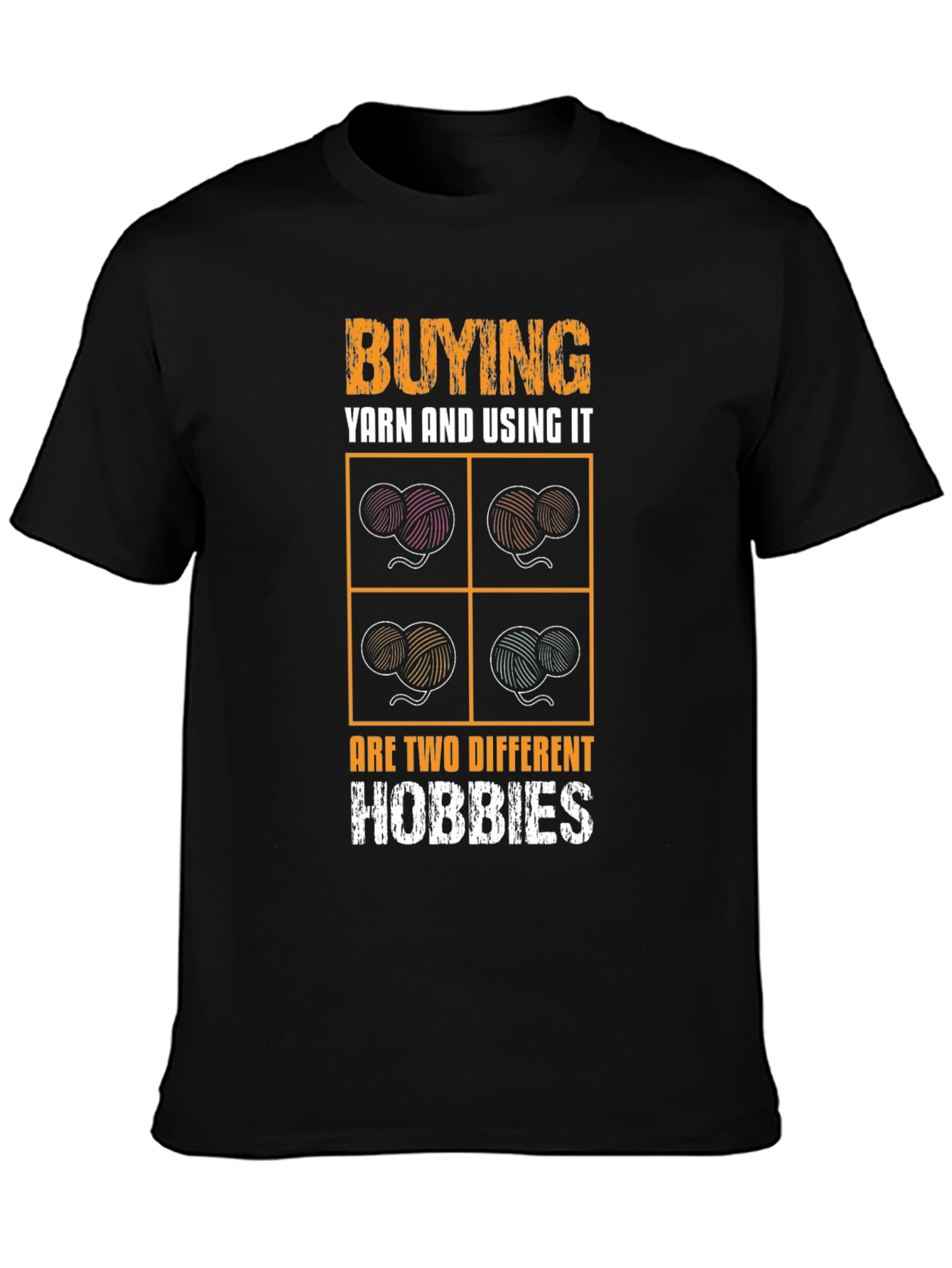 Camiseta Negra Humorística Hobbies Lana