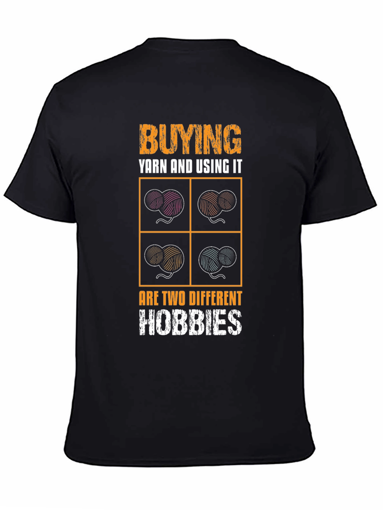 Camiseta Negra Humorística Hobbies Lana