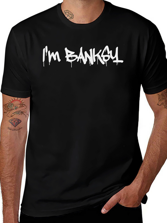 Camiseta Negra Im Banksy para Hombre