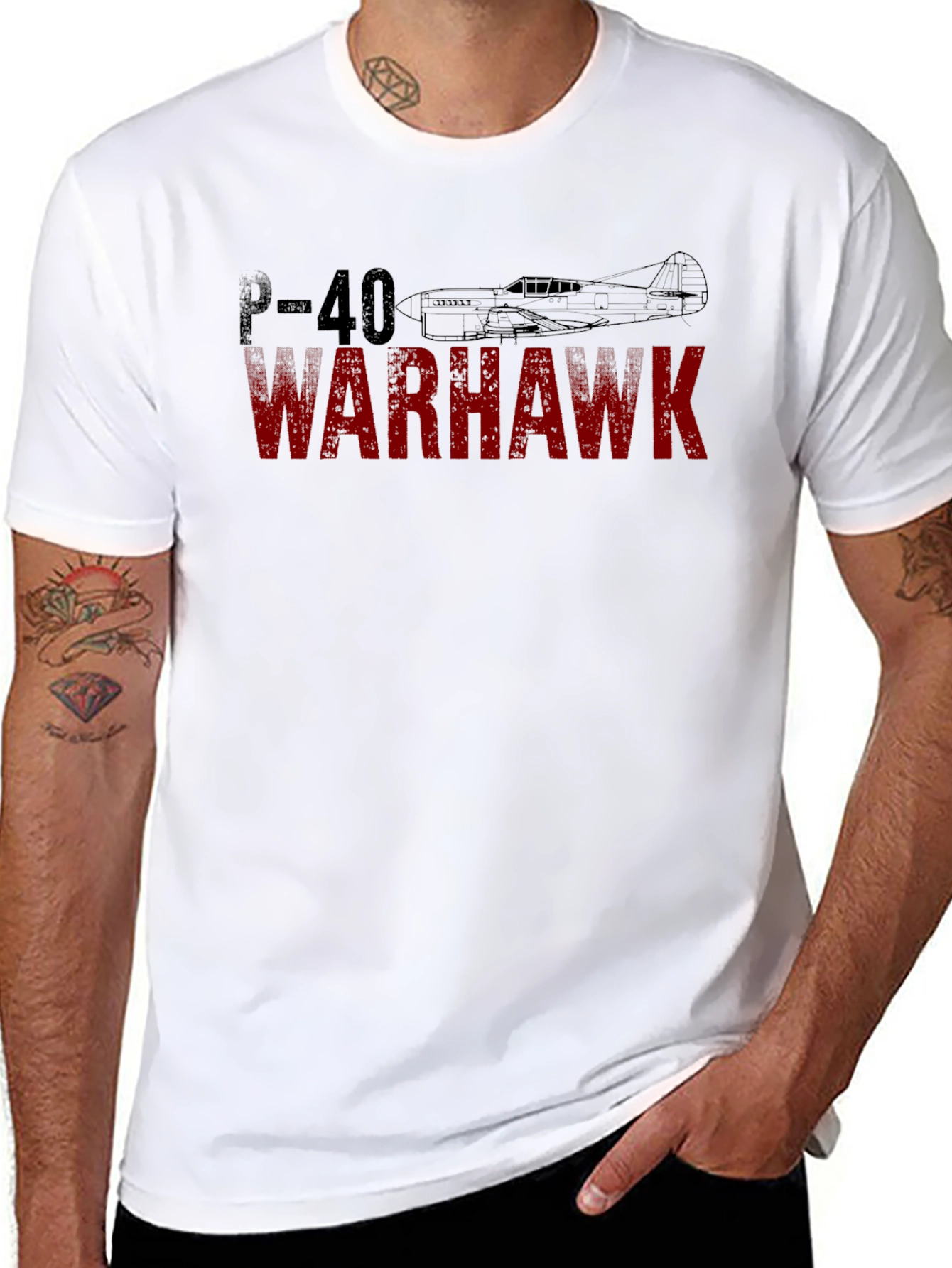 Camiseta Negra P-40 Warhawk