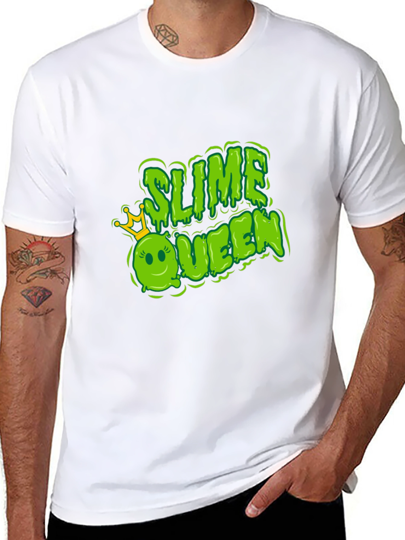 Camiseta Negra Slime Queen Divertida
