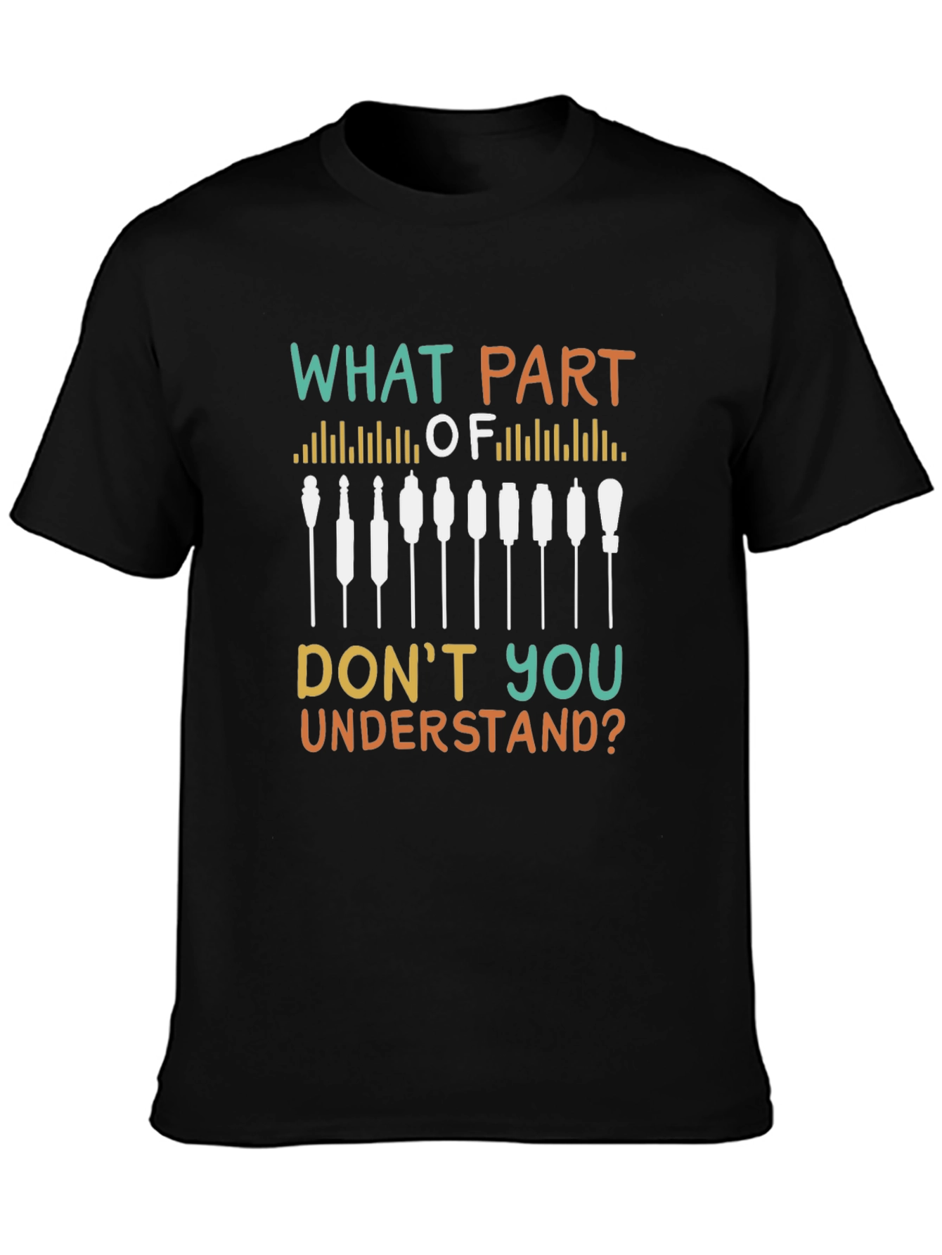 Camiseta Negra con Diseño Qué Parte No Entiendes?