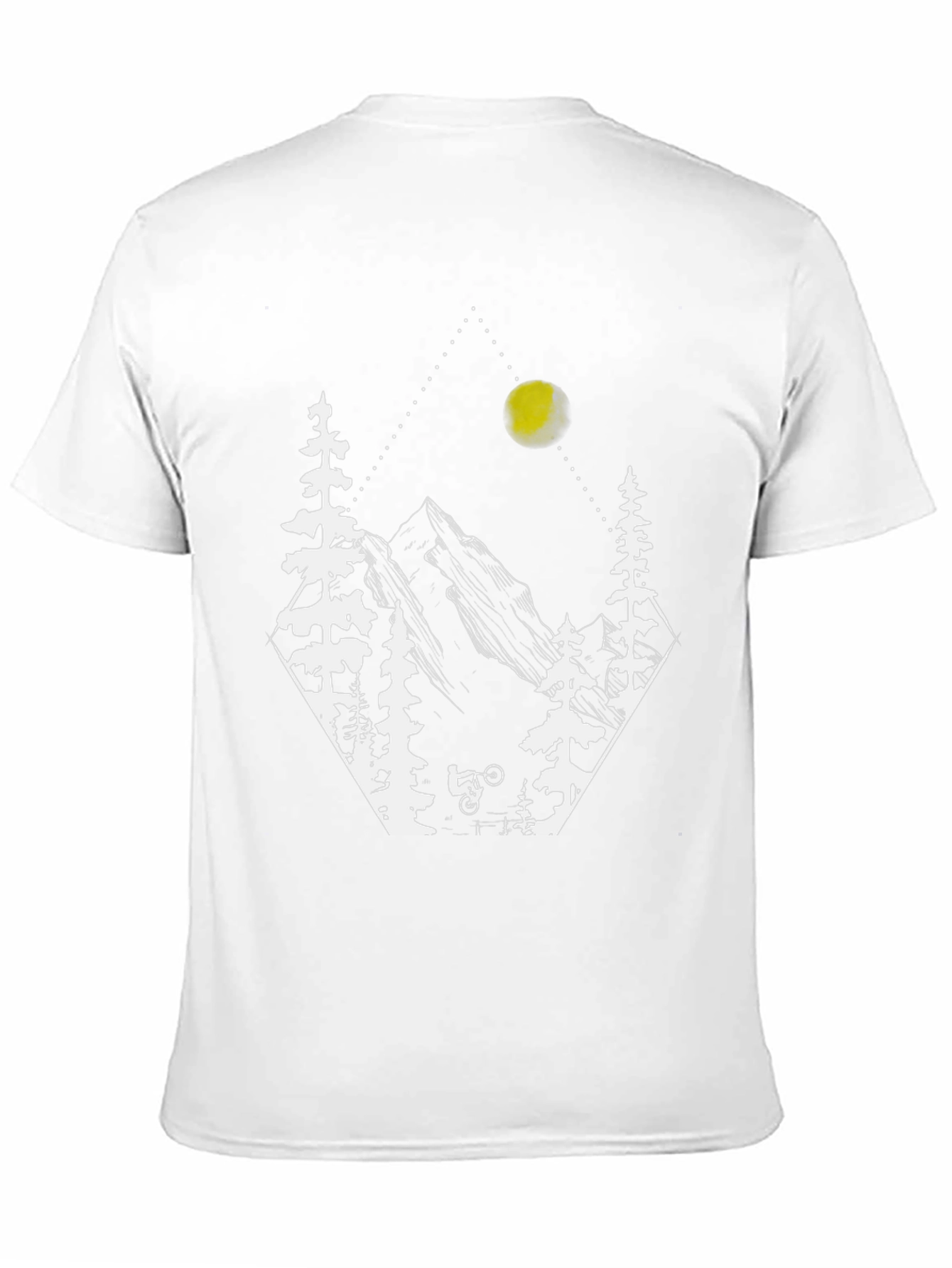 Camiseta Negra Diseño Montaña y Bici