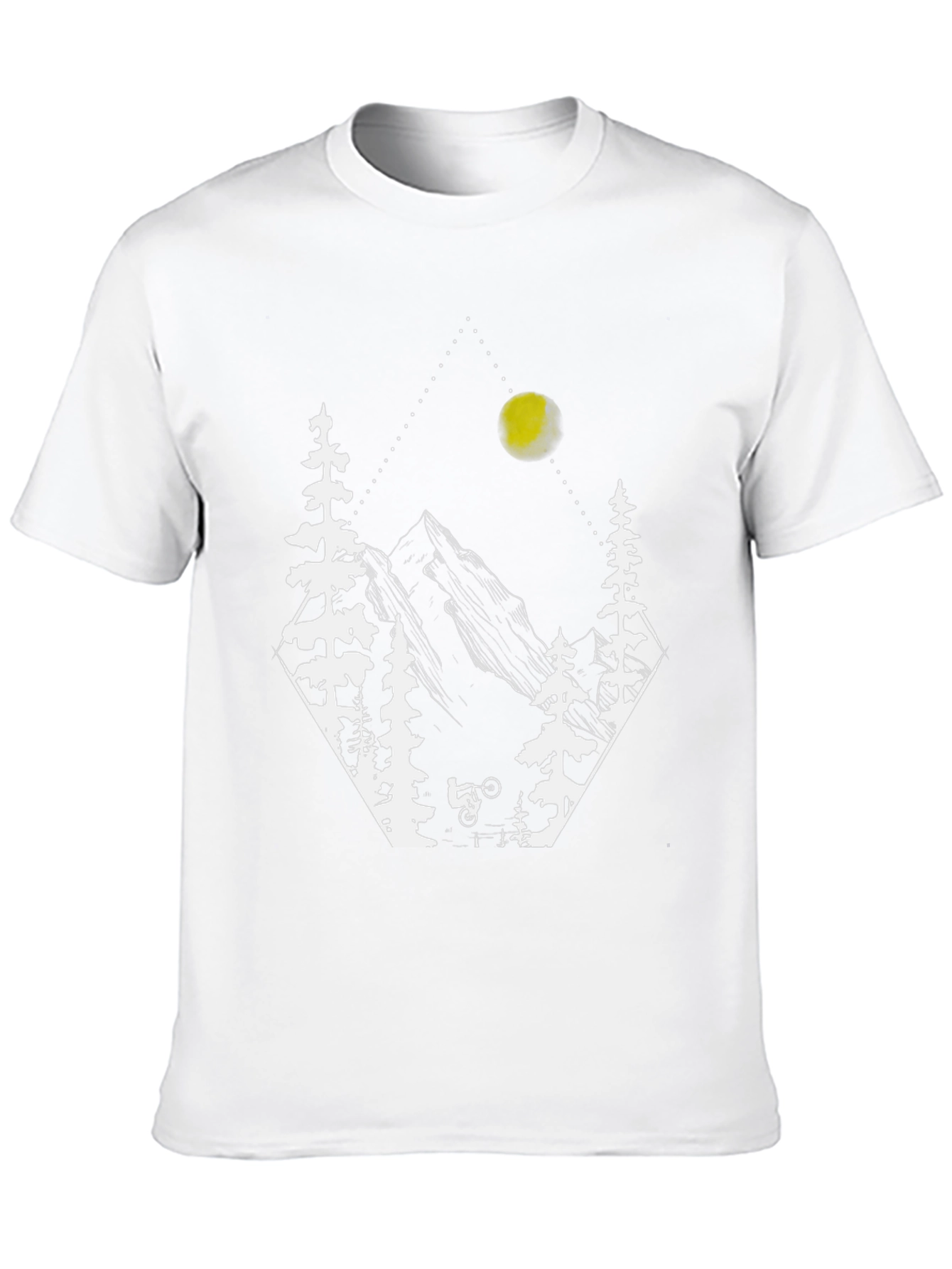 Camiseta Negra Diseño Montaña y Bici