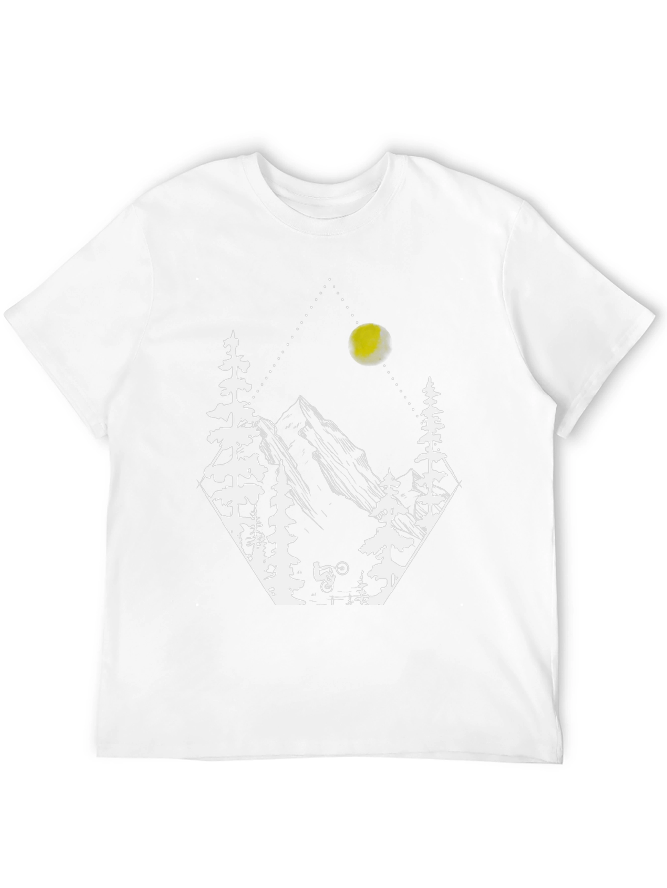 Camiseta Negra Diseño Montaña y Bici