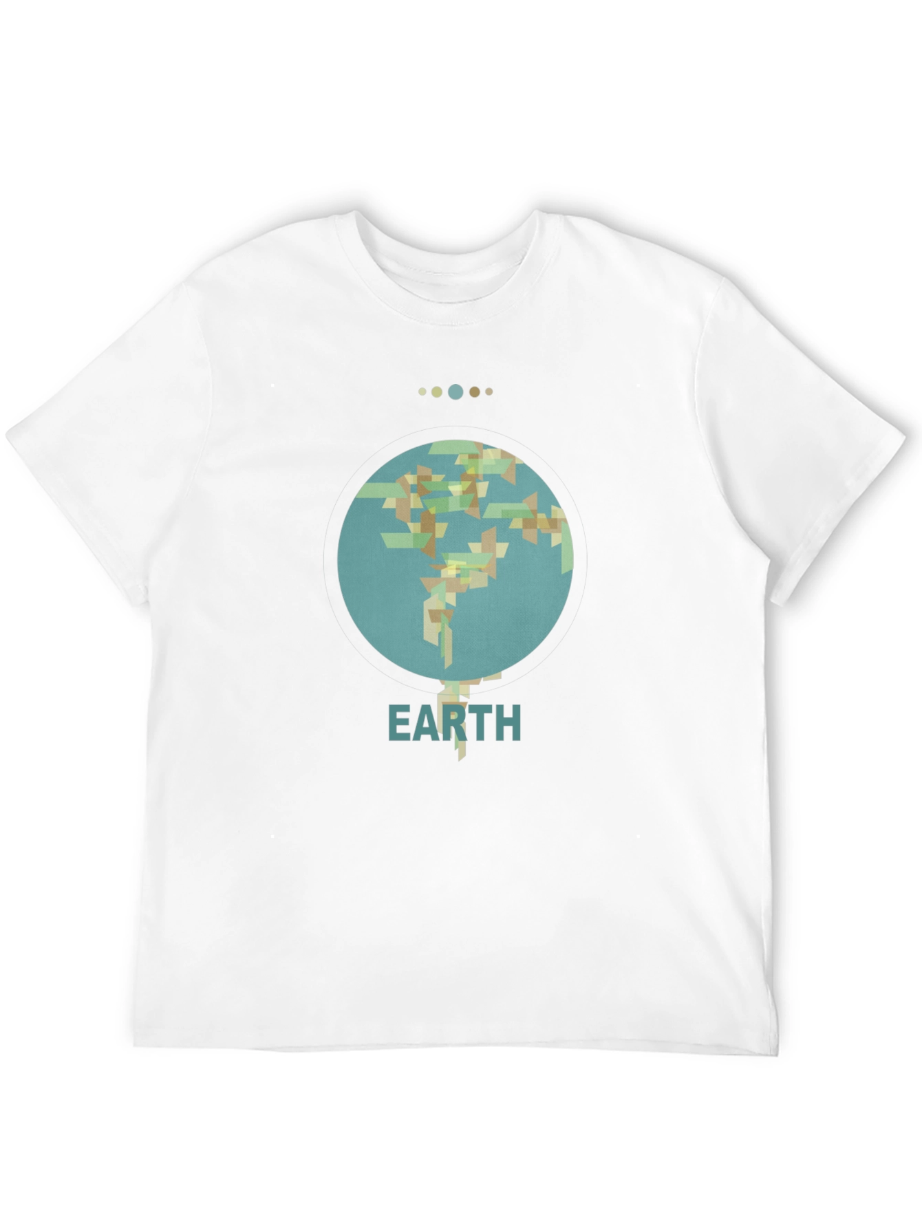 Camiseta Negra Earth Diseño Geométrico
