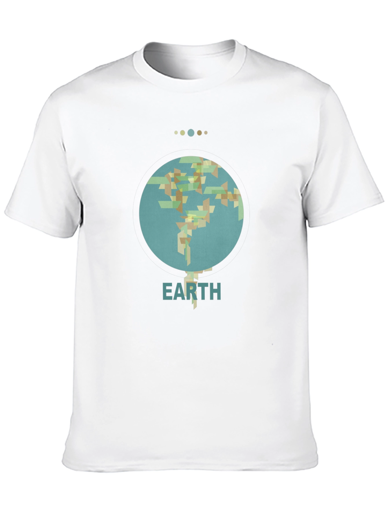 Camiseta Negra Earth Diseño Geométrico