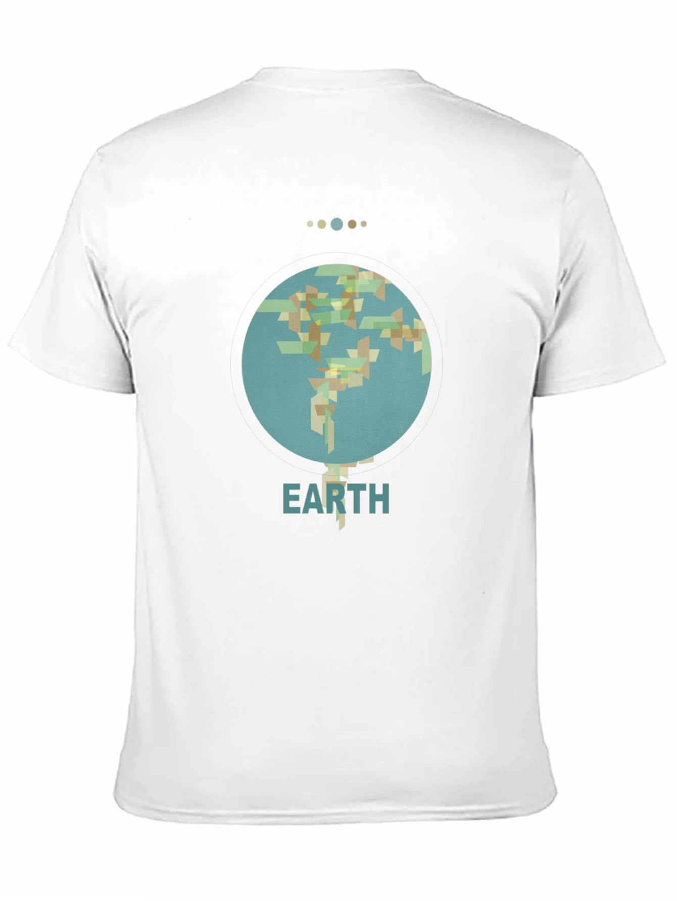 Camiseta Negra Earth Diseño Geométrico