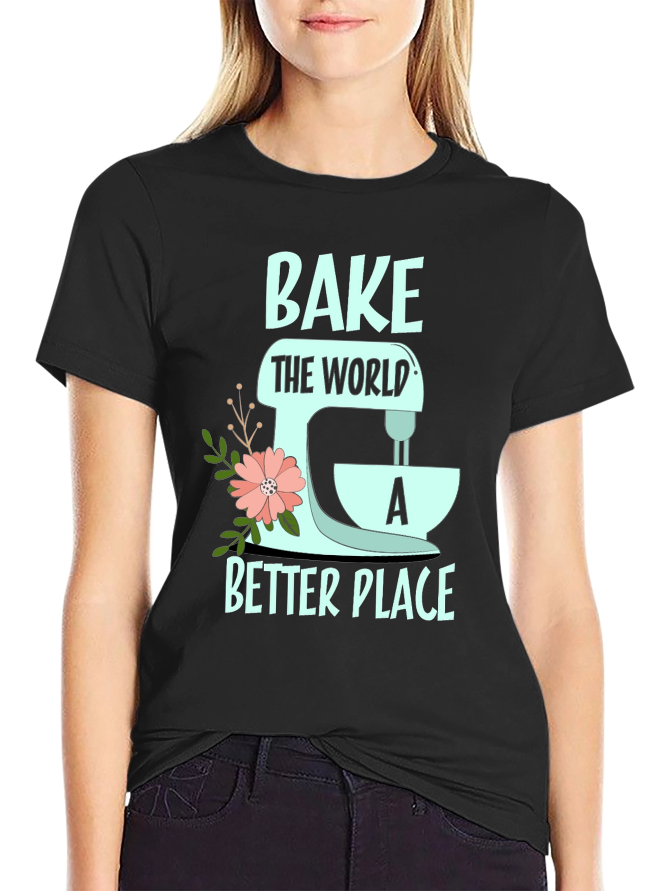 Camiseta Negra Bake the World a Better Place