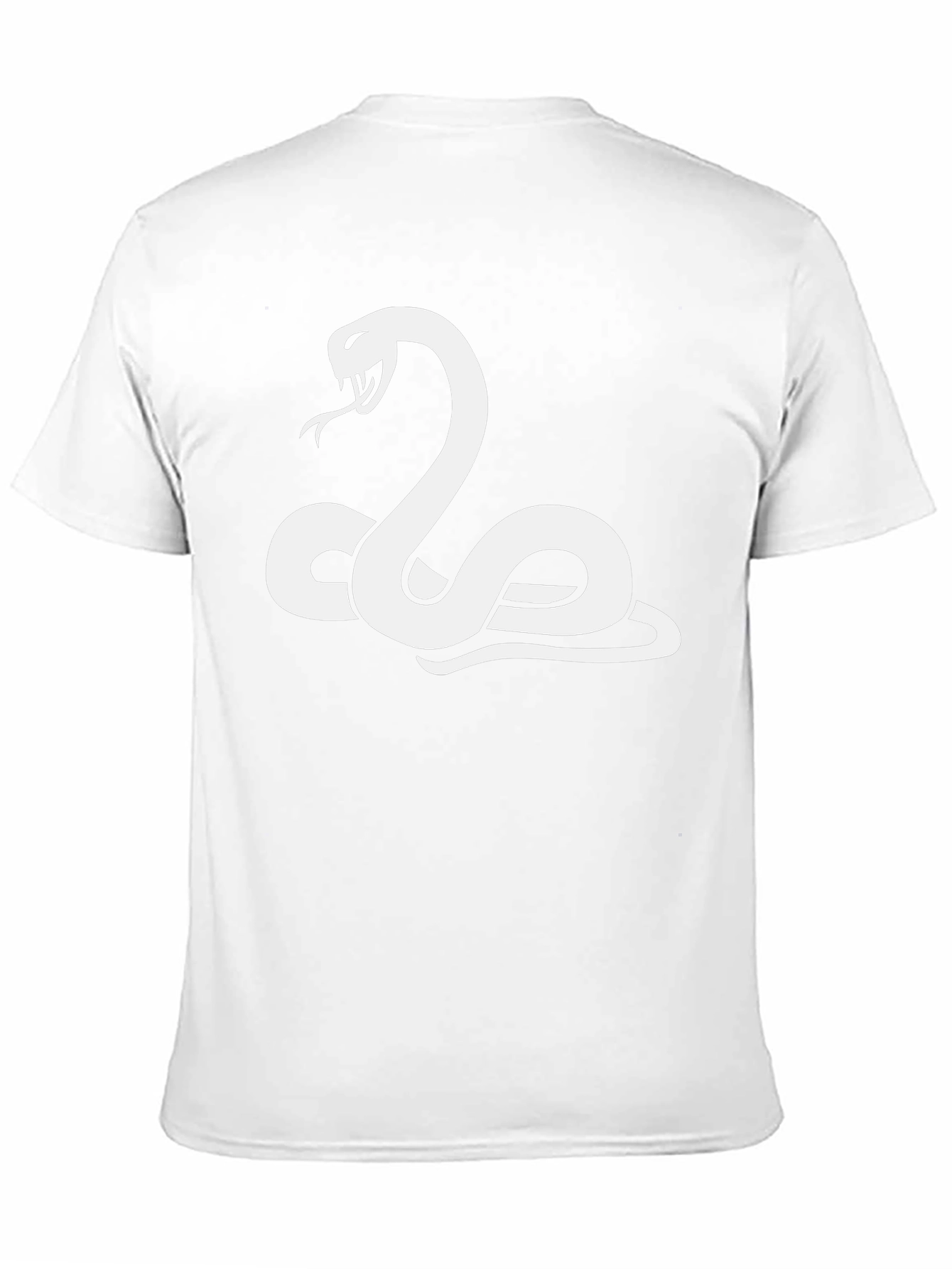 Camiseta Negra con Diseño de Serpiente Blanca