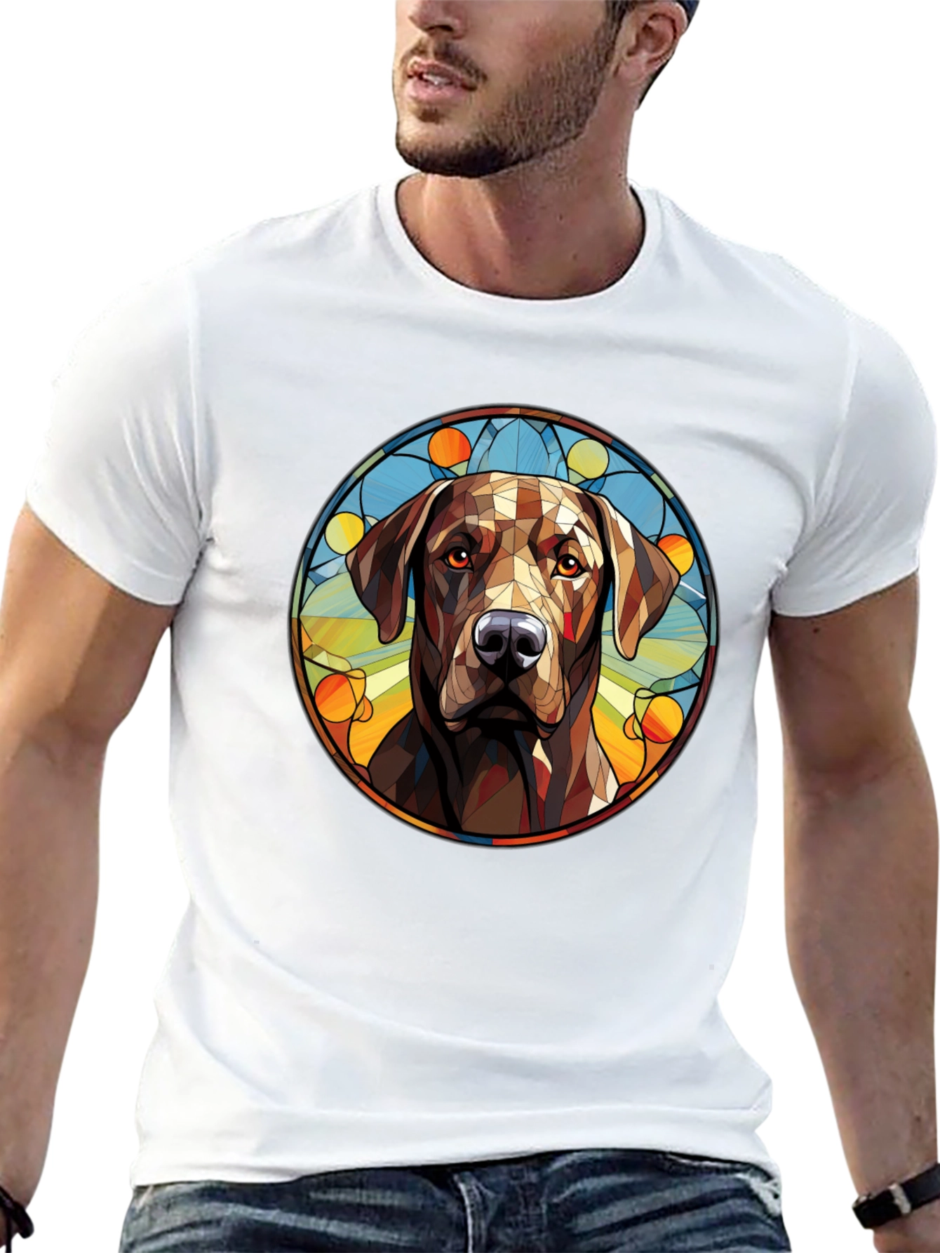 Camiseta Hombre Diseño Perro Labrador