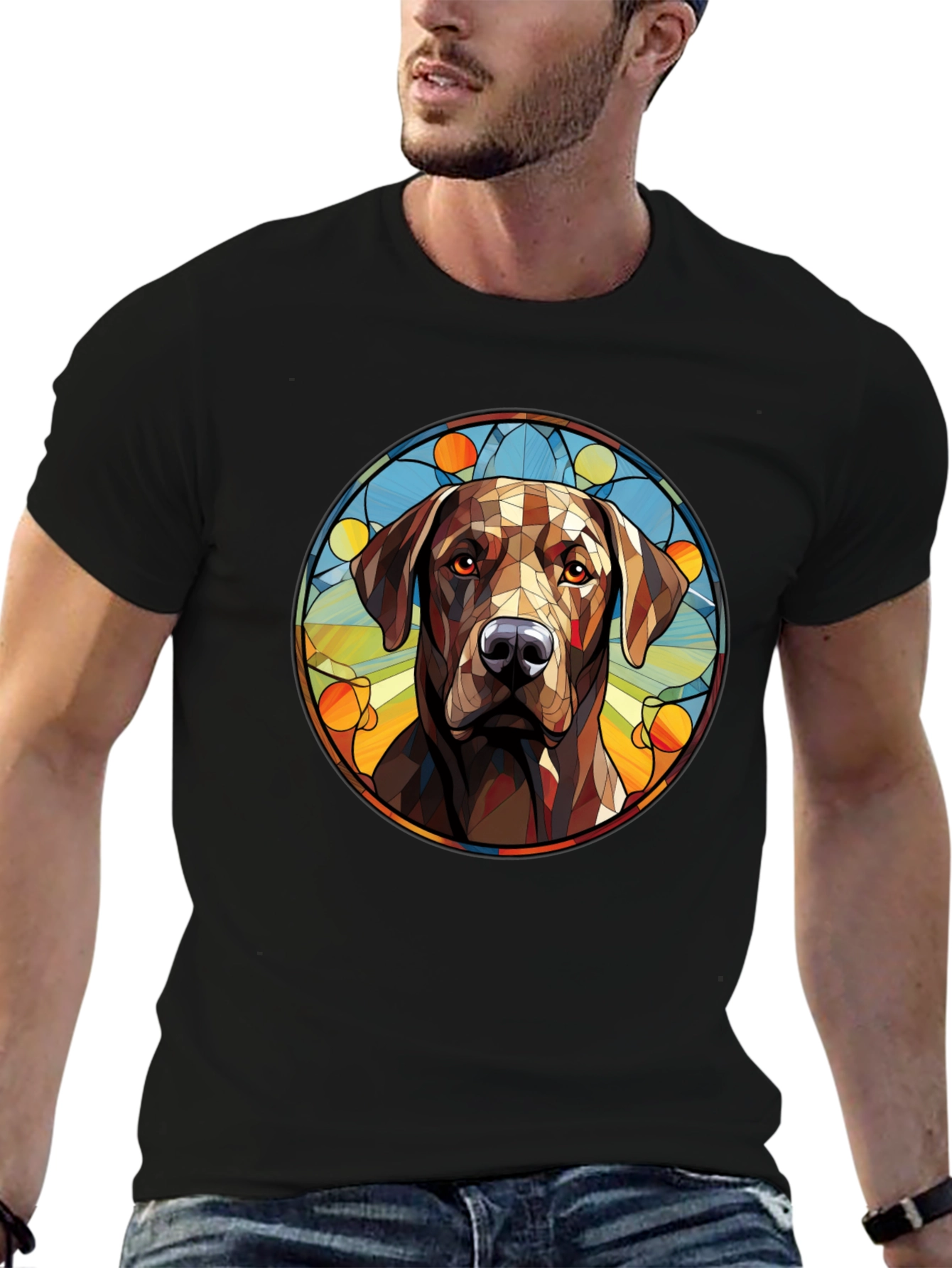 Camiseta Hombre Diseño Perro Labrador