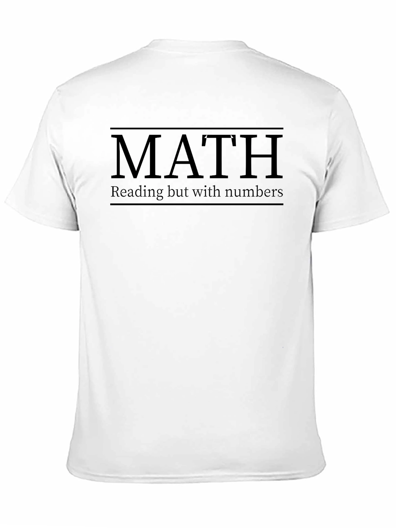 Camiseta Negra: MATH - Lectura con Números