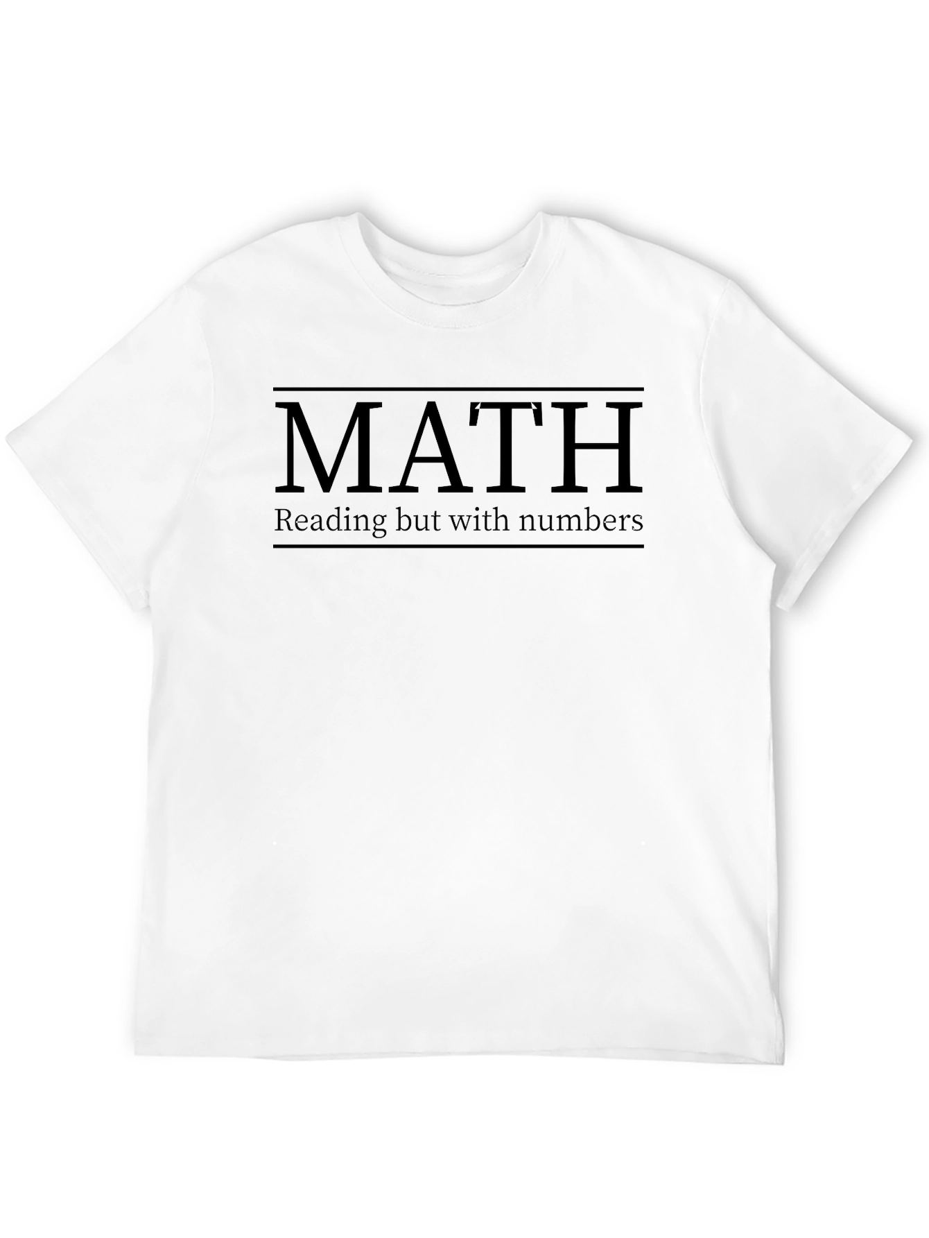 Camiseta Negra: MATH - Lectura con Números
