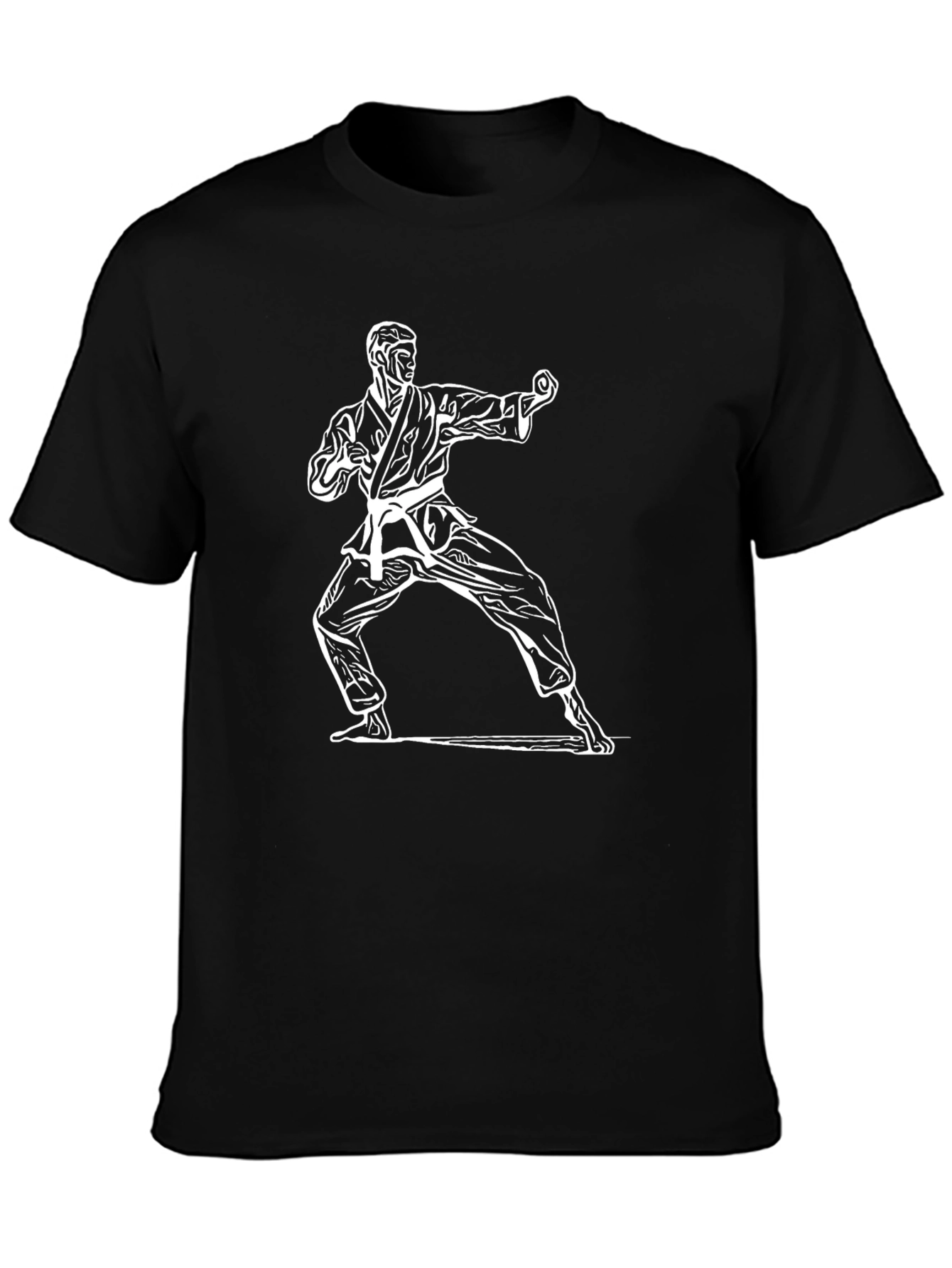 Camiseta Negra con Diseño de Karate