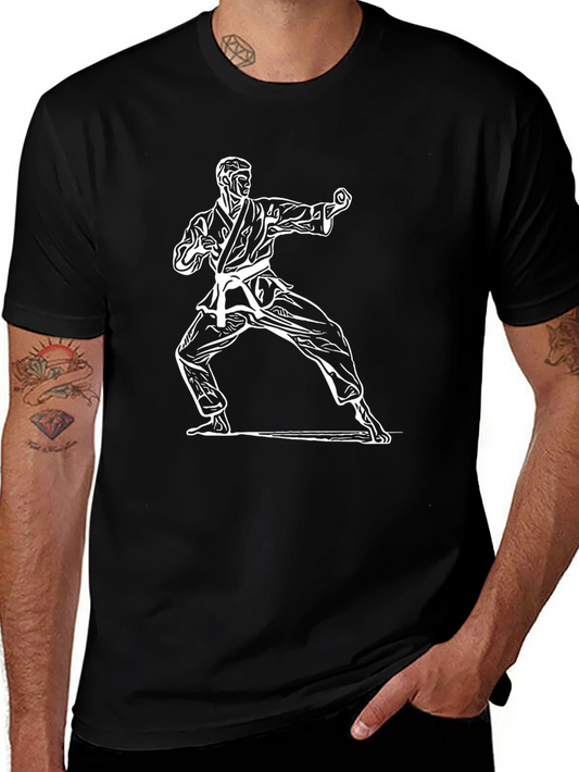 Camiseta Negra con Diseño de Karate