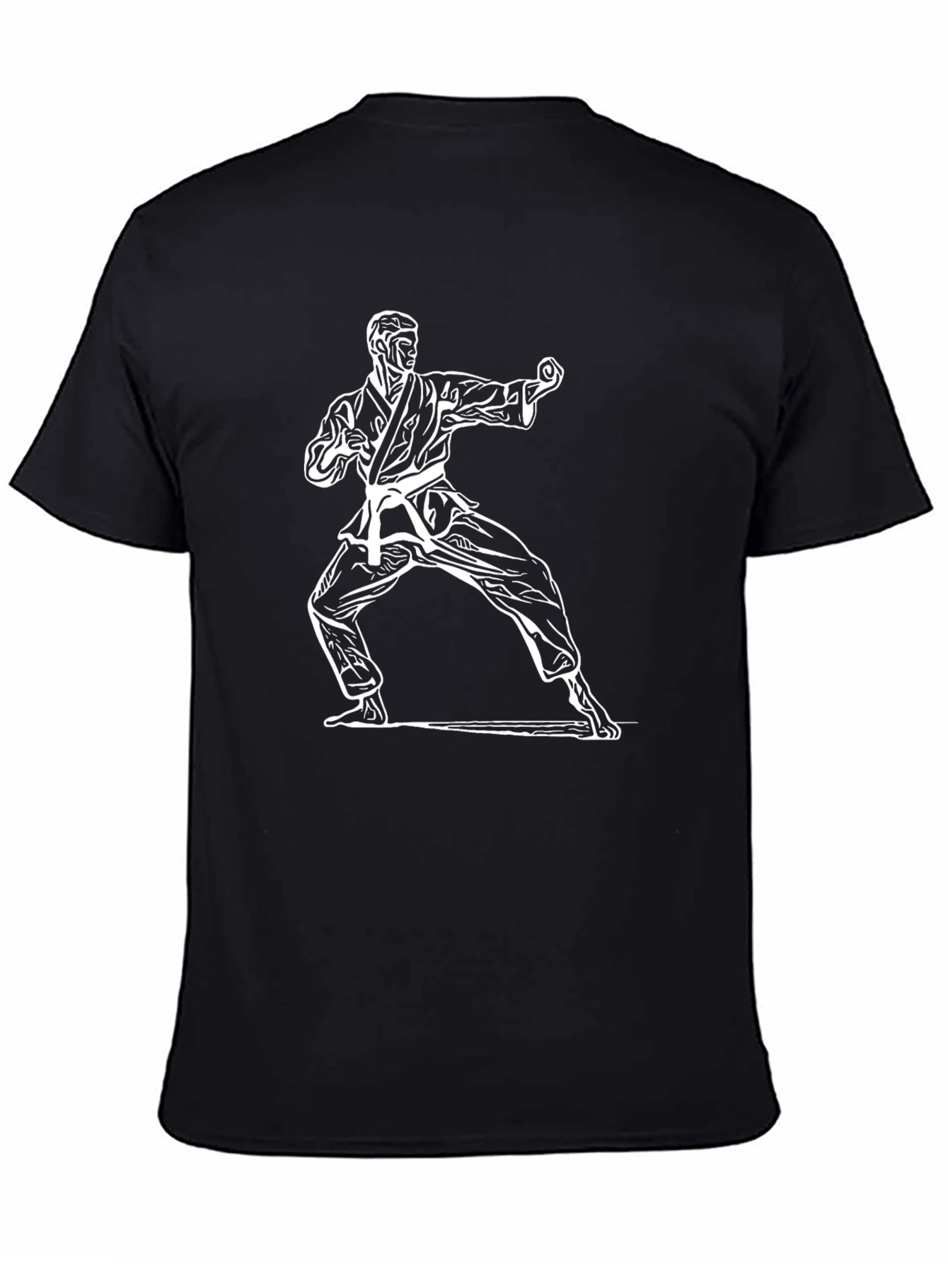Camiseta Negra con Diseño de Karate