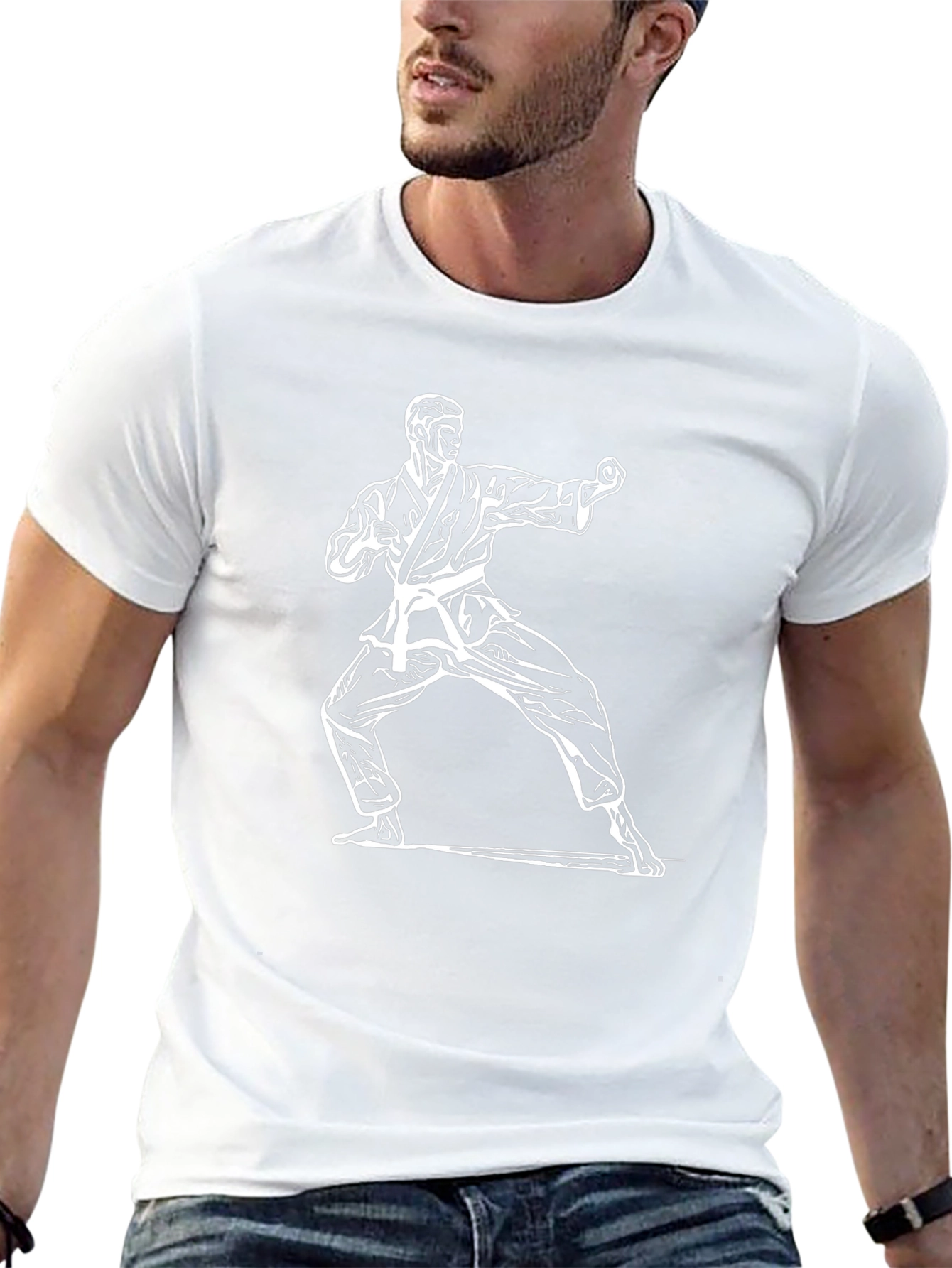 Camiseta Negra con Diseño de Karate