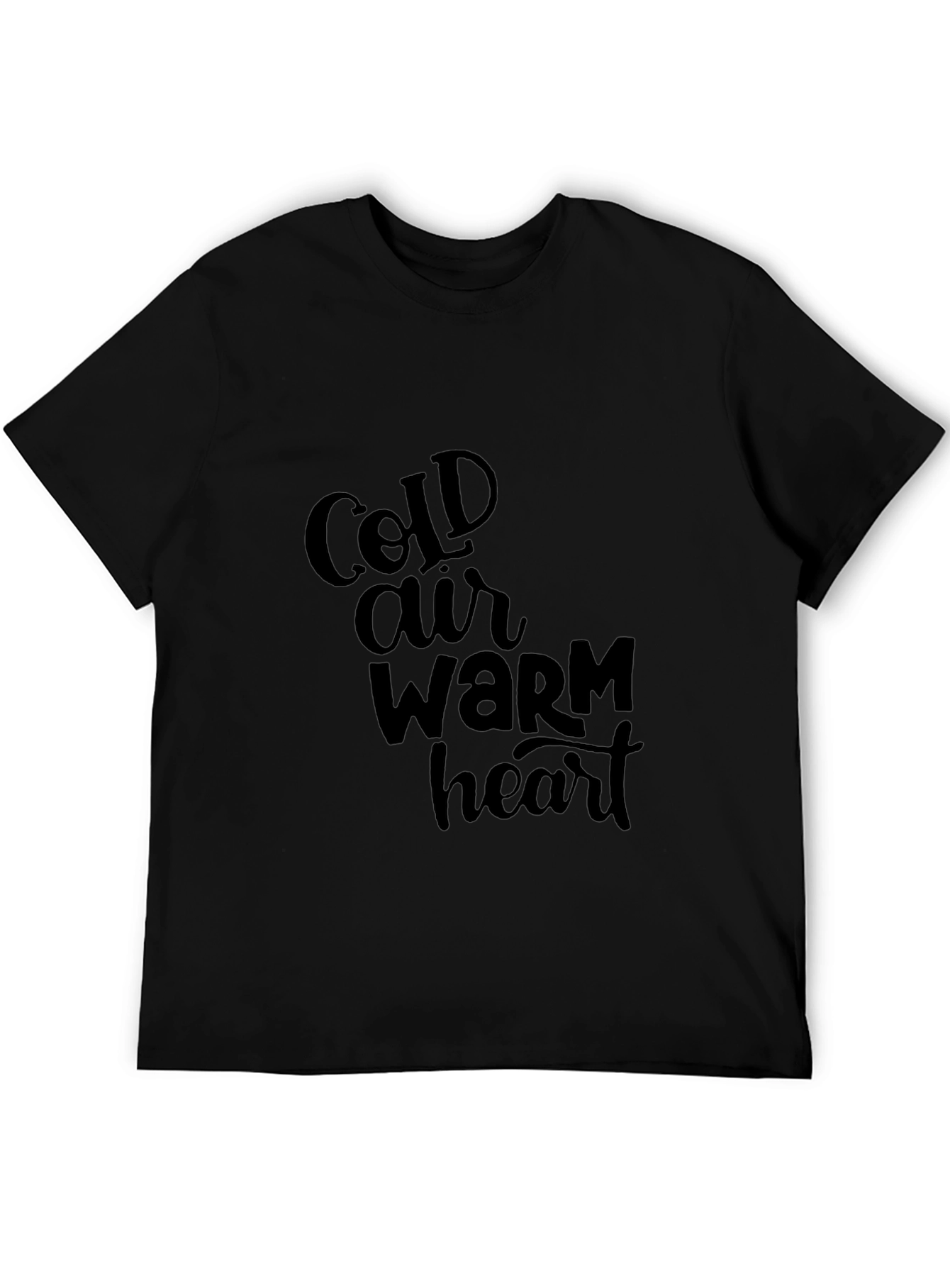 Camiseta Negra Cold Air Warm Heart