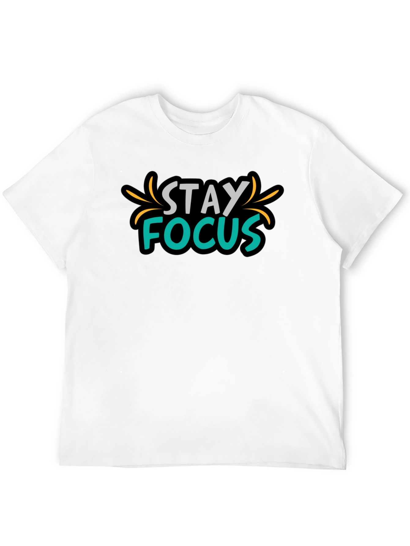 Camiseta Negra Stay Focus para Hombre