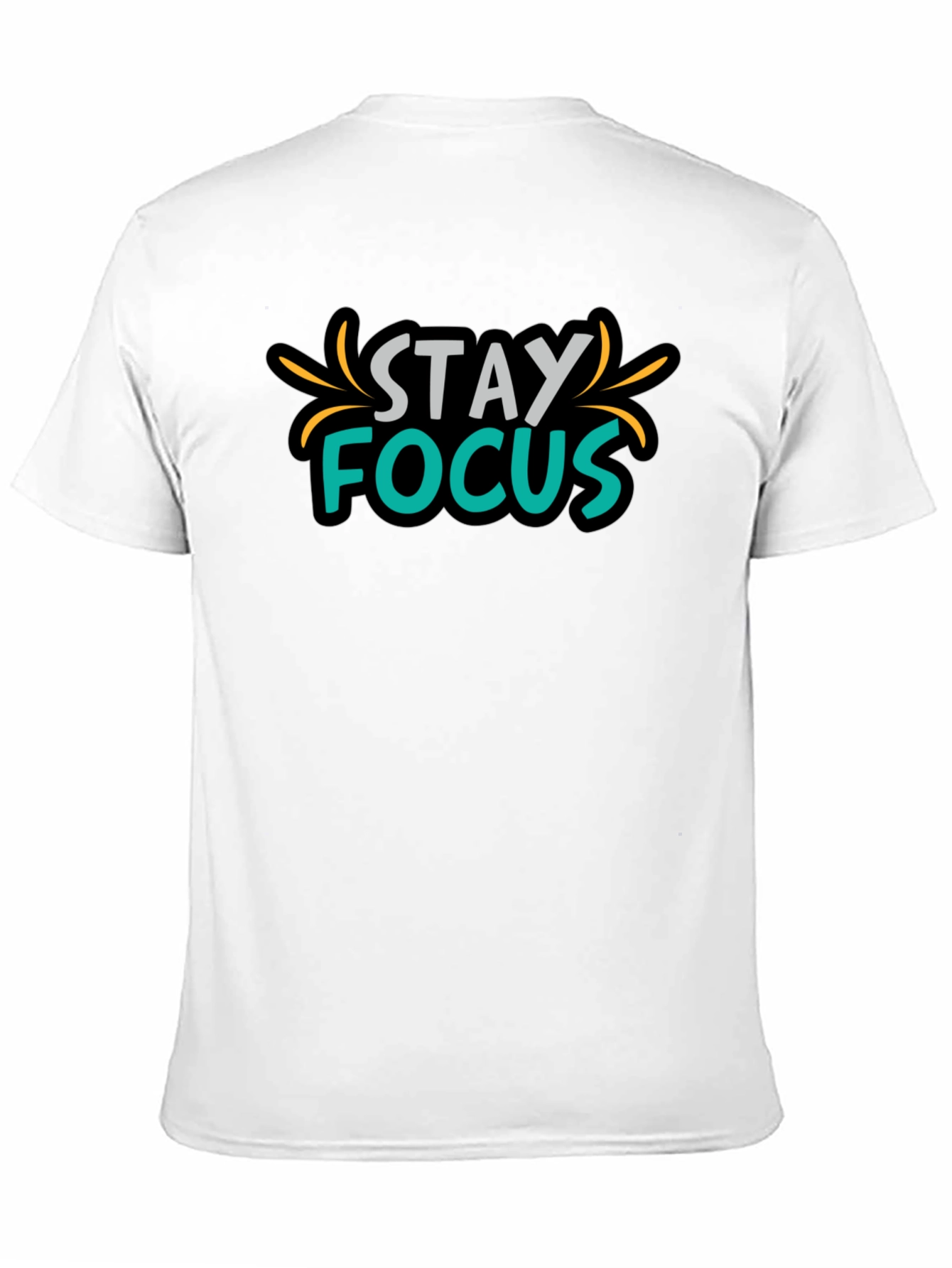 Camiseta Negra Stay Focus para Hombre