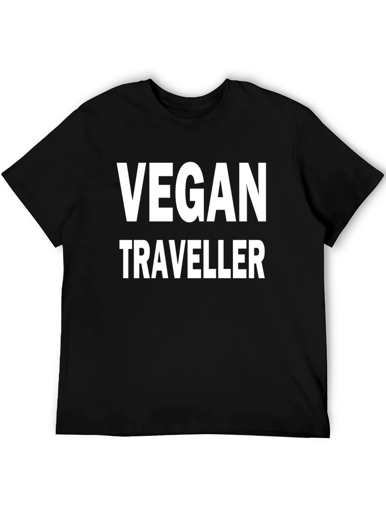 Camiseta Negra Vegana de Viajero